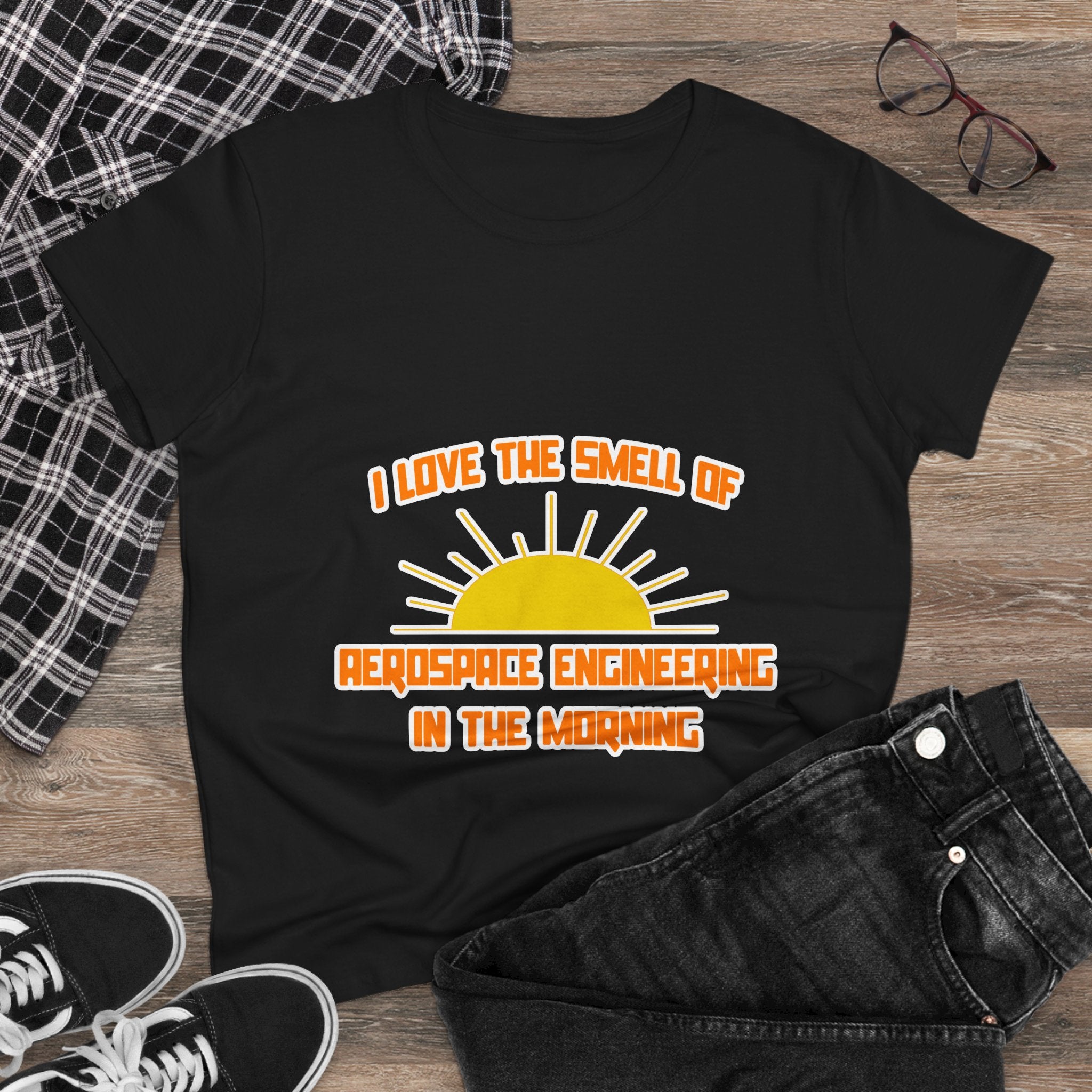 Smell of Aerospace Engineering in the Morning - Women's Midweight Cotton Tee