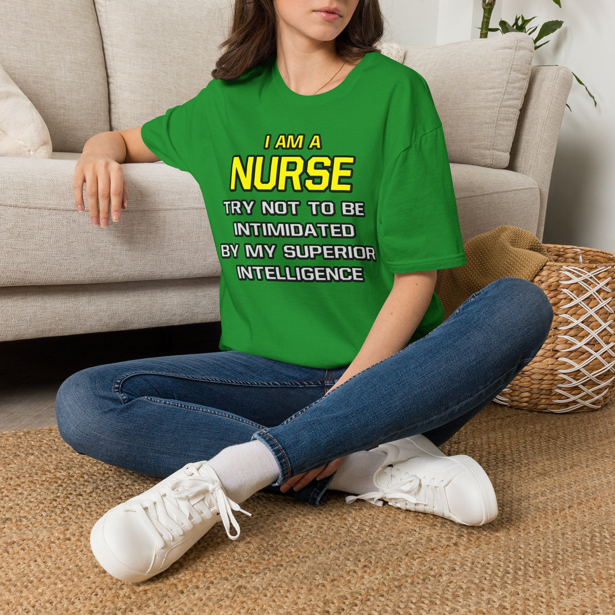 Nurse...Superior Intelligence - Unisex Softstyle T-Shirt