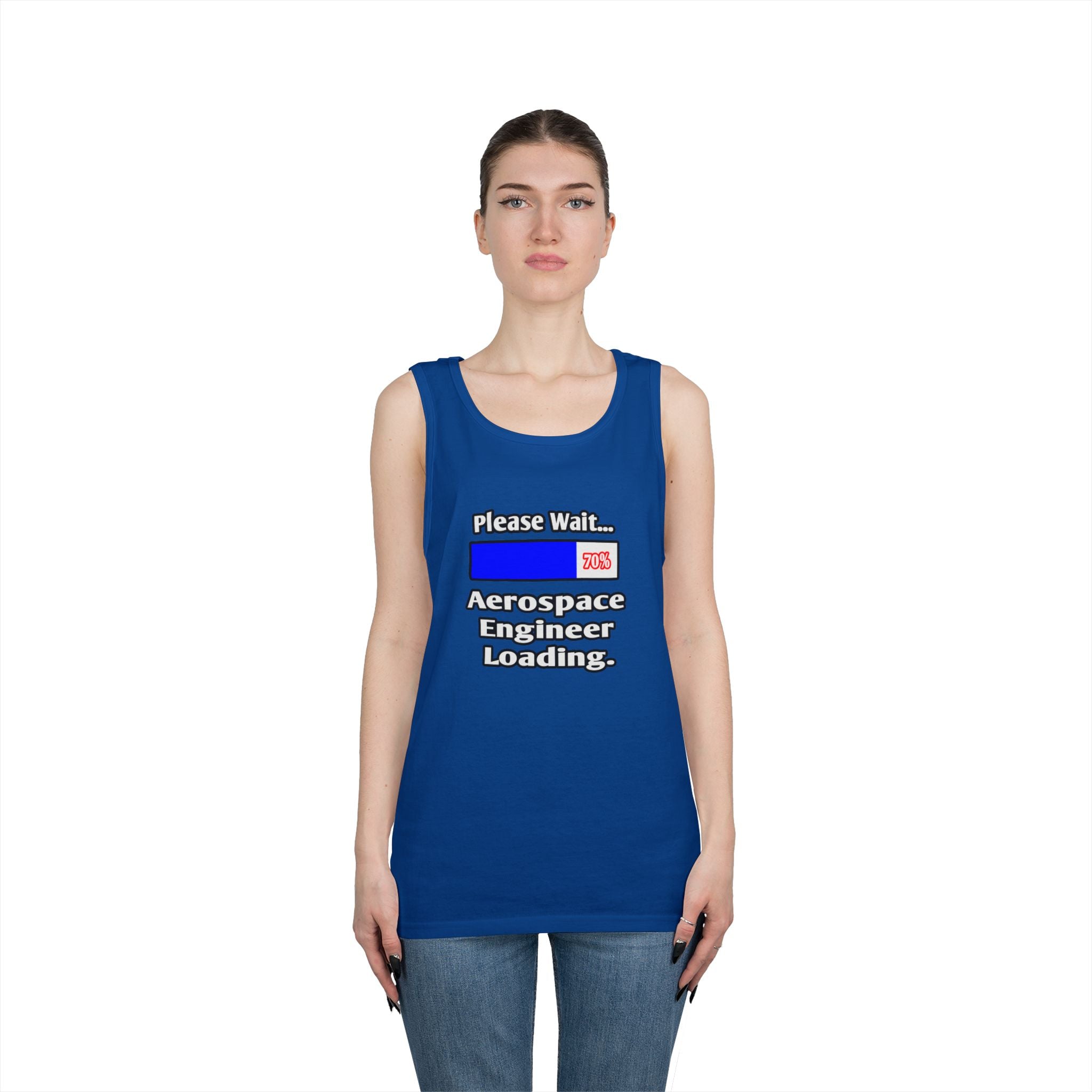 Please Wait...Aerospace Engineer Loading - Unisex Heavy Cotton Tank Top