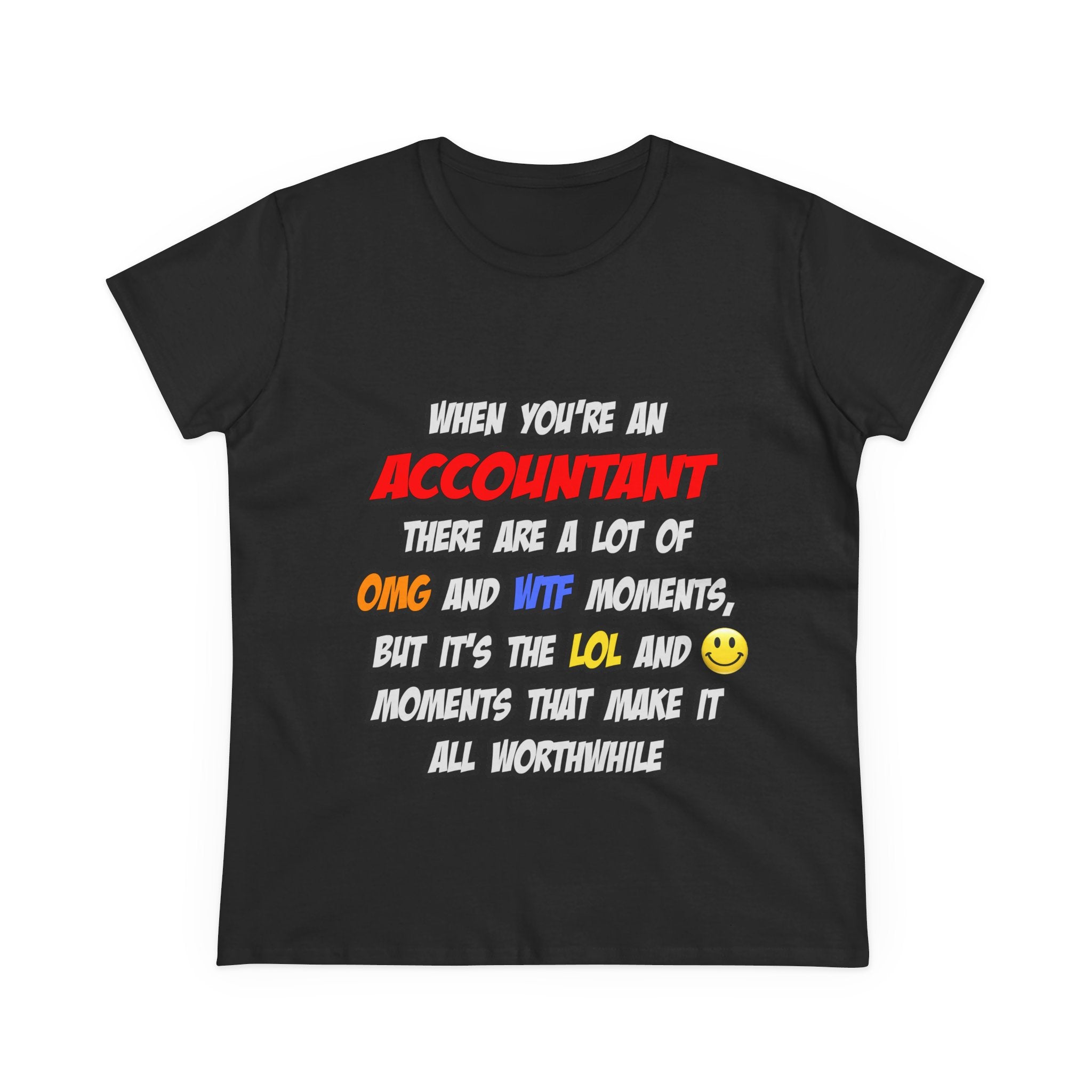 Accountant .. OMG WTF LOL - Women's Midweight Cotton Tee
