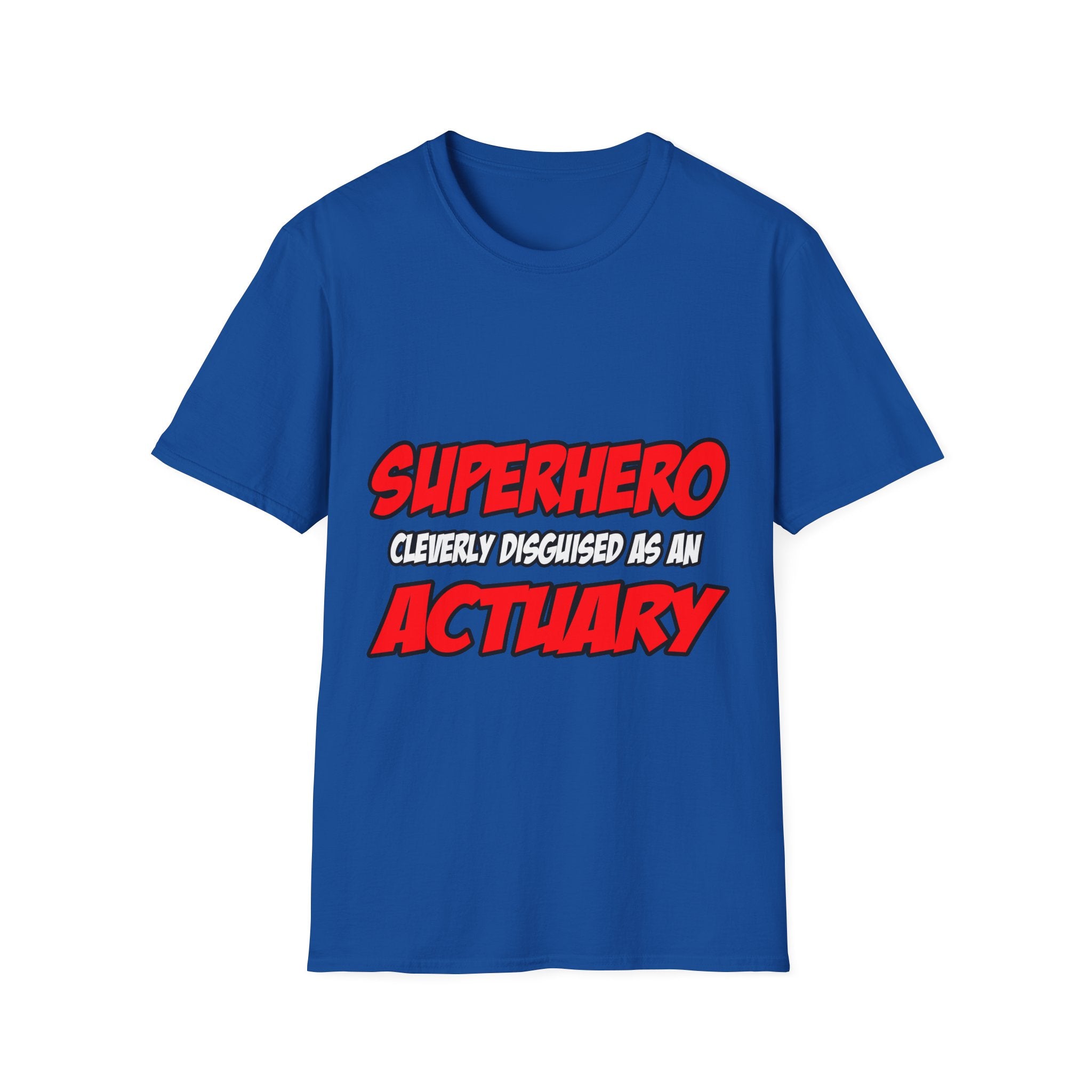 Superhero...Actuary - Unisex Softstyle T-Shirt