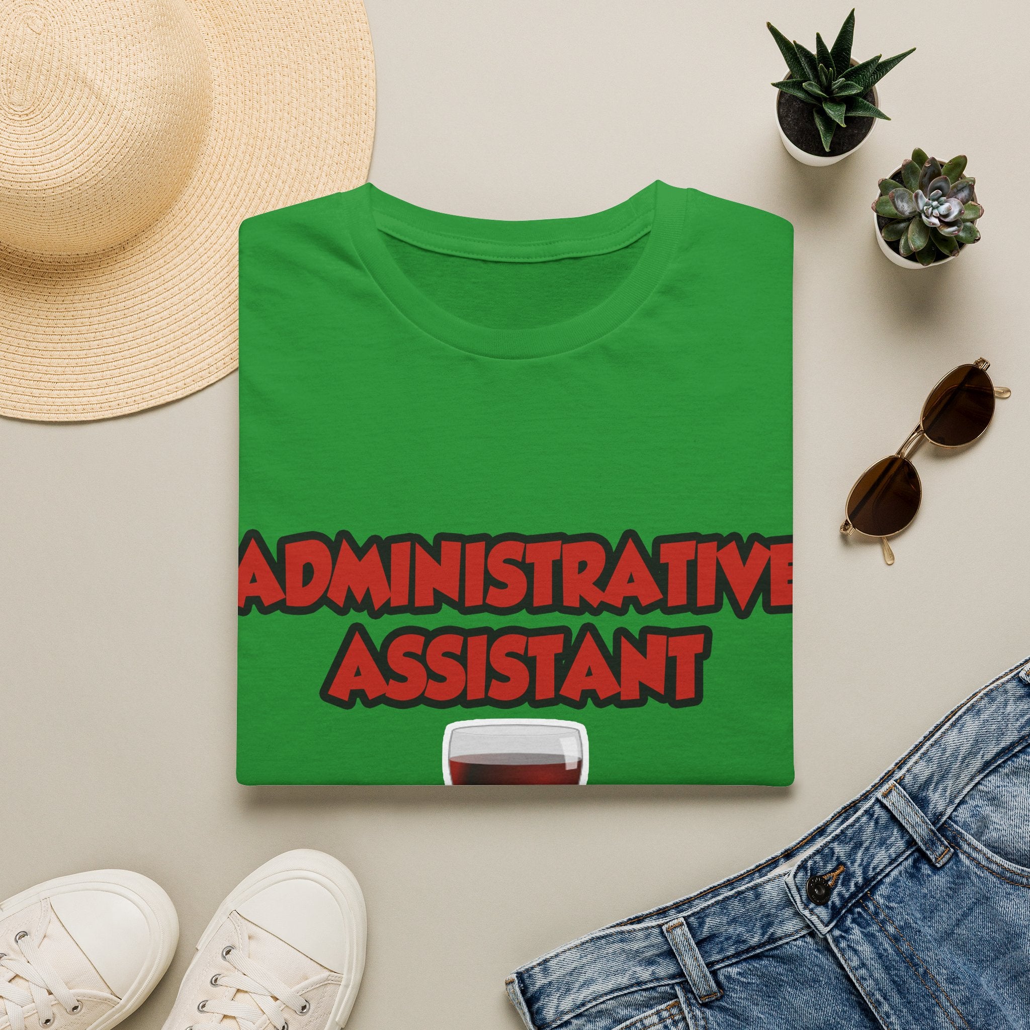 Admin Assistant ... Will Work For Wine - Unisex Softstyle T-Shirt