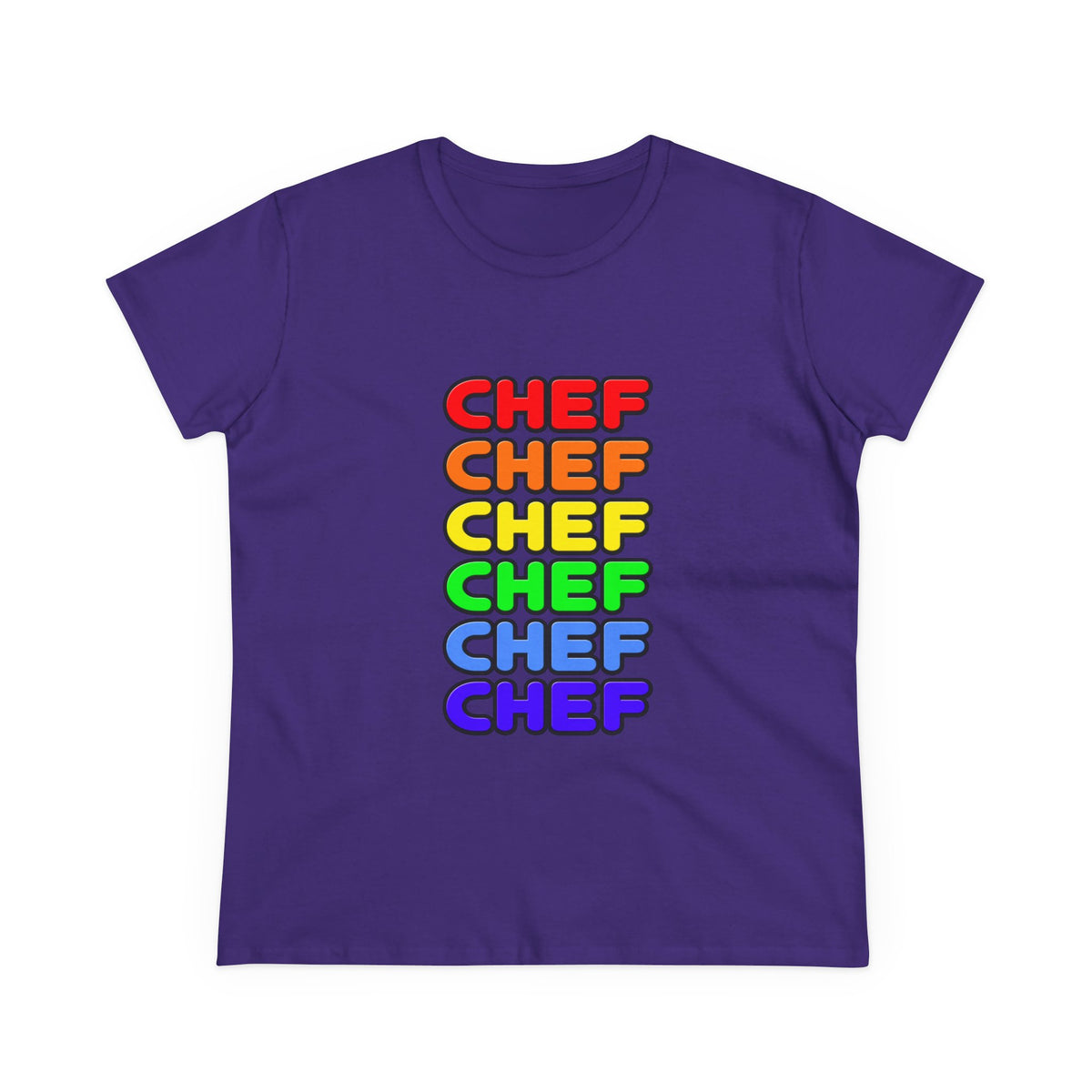 Rainbow Chef - Women's Midweight Cotton Tee