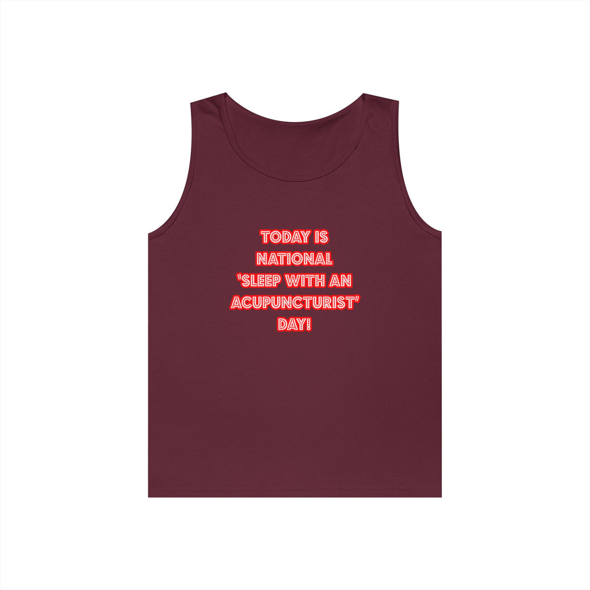 National 'Sleep With an Acupuncturist' Day - Unisex Heavy Cotton Tank Top