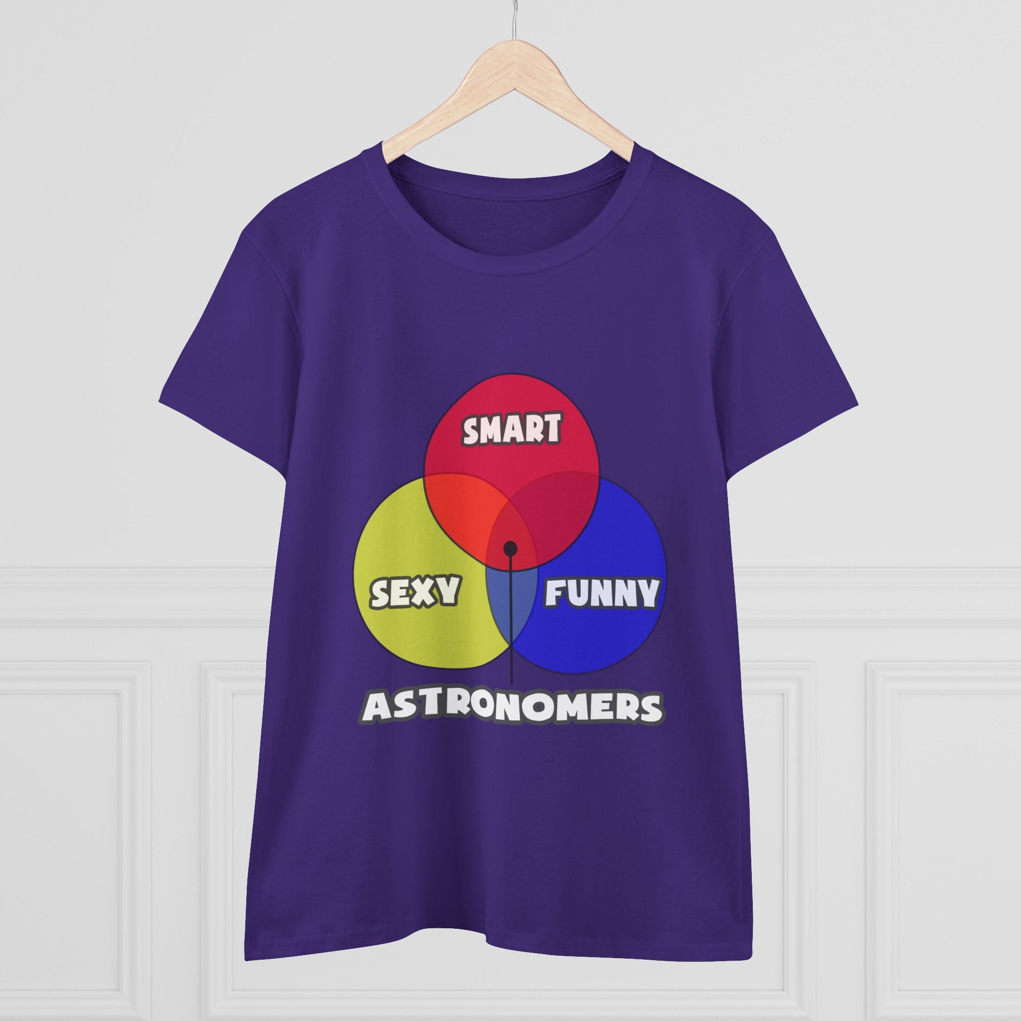 Venn Diagram .. Astronomers - Women's Midweight Cotton Tee