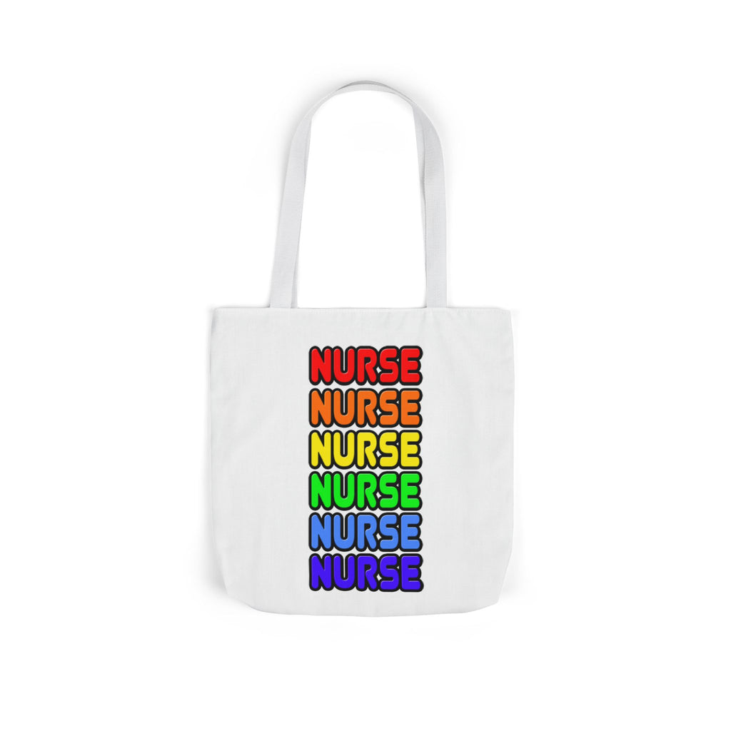 Rainbow Nurse - Canvas Tote Bag, 5-Color Straps