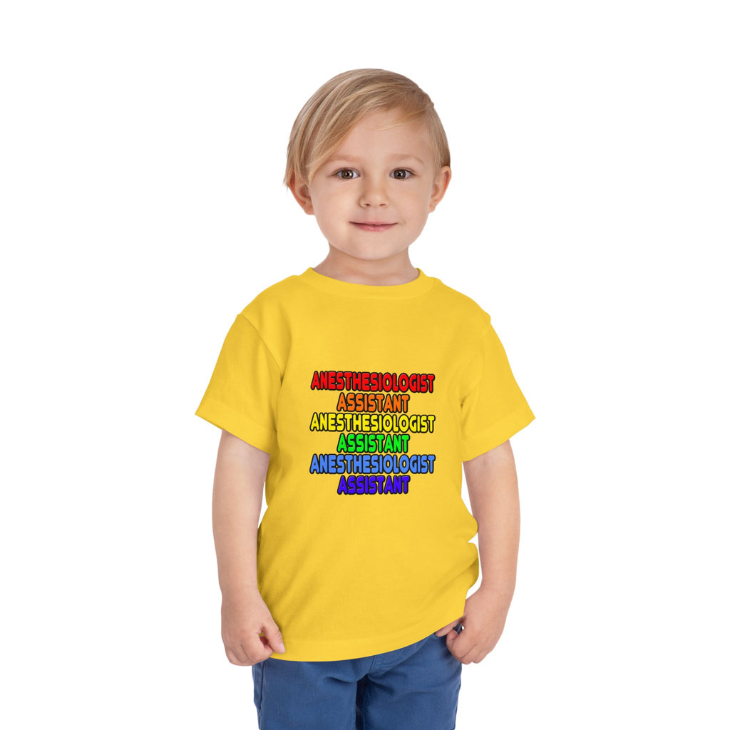 Rainbow Anesthesiologist Assistant - Toddler Short Sleeve Tee