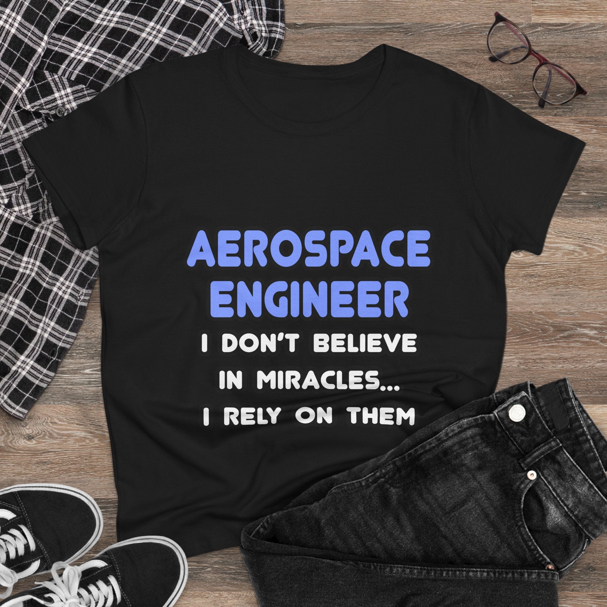 Miracles and Aerospace Engineers - Women's Midweight Cotton Tee