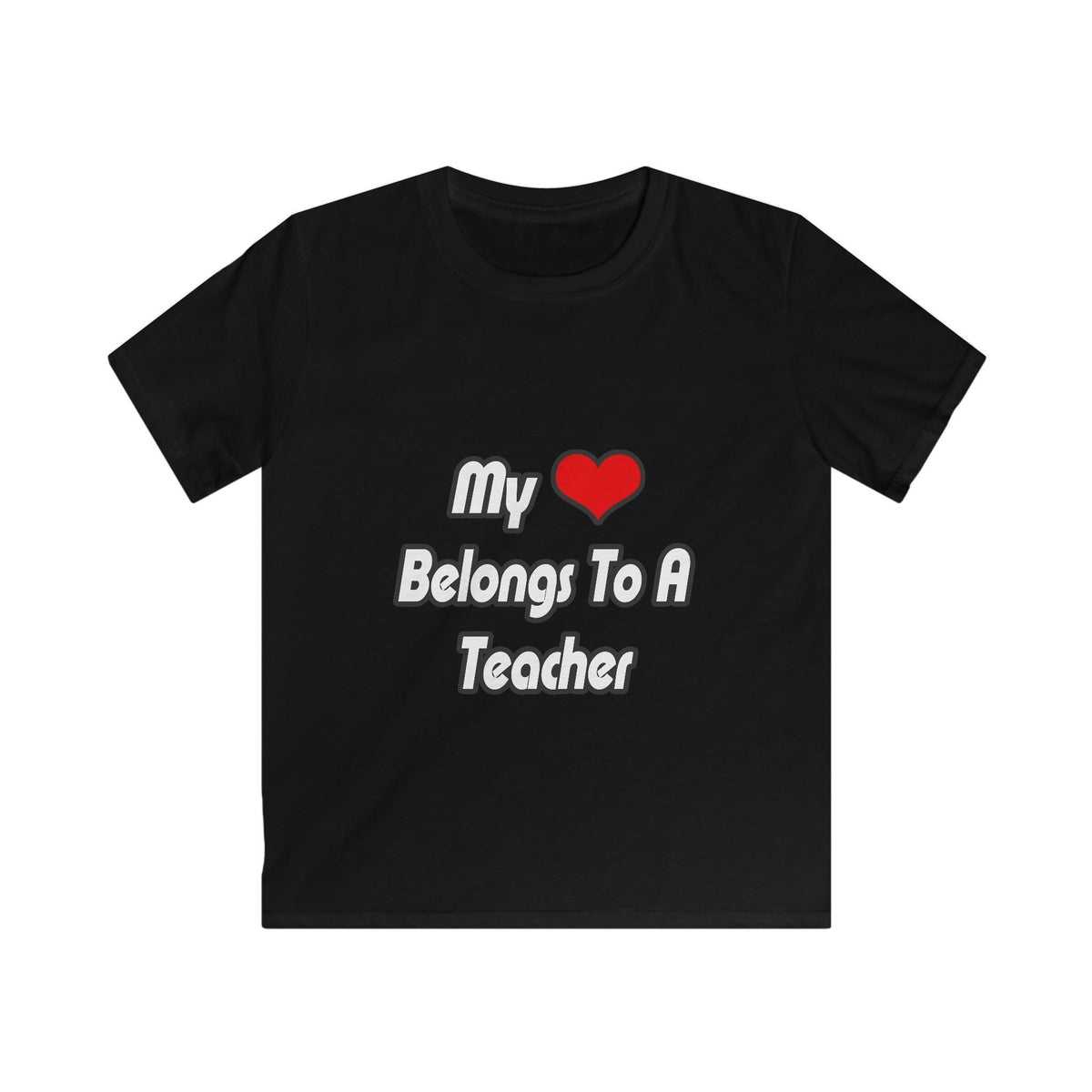 My Heart Belongs To A Teacher - Kids Softstyle Tee