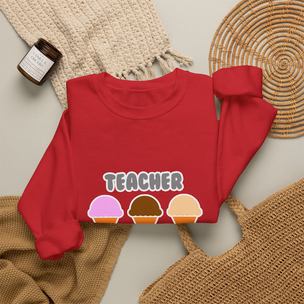 Teacher ... Will Work For Ice Cream - Unisex Heavy Blend™ Crewneck Sweatshirt