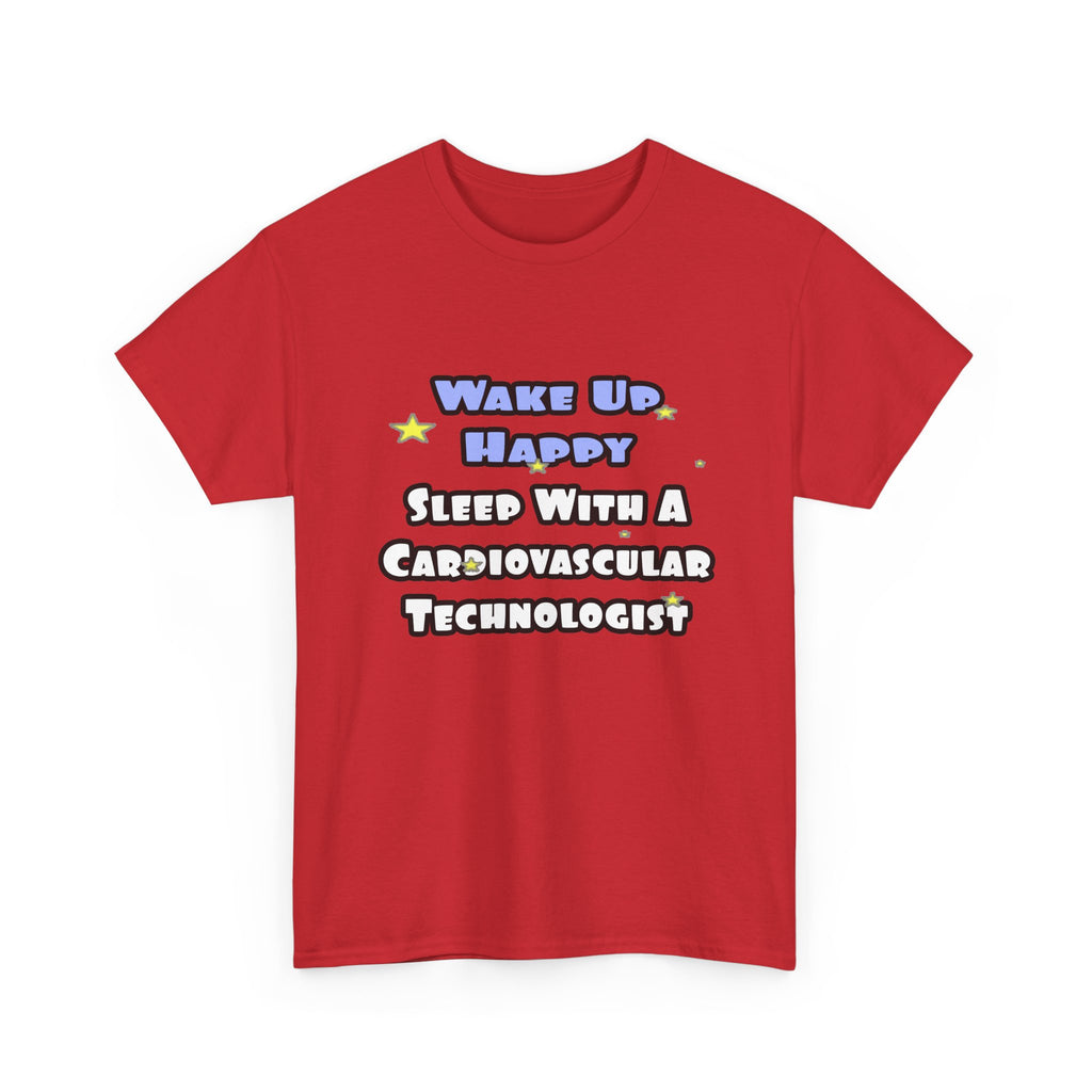 Wake Up Happy .. Sleep With Cardiovascular Tech - Unisex Heavy Cotton Tee