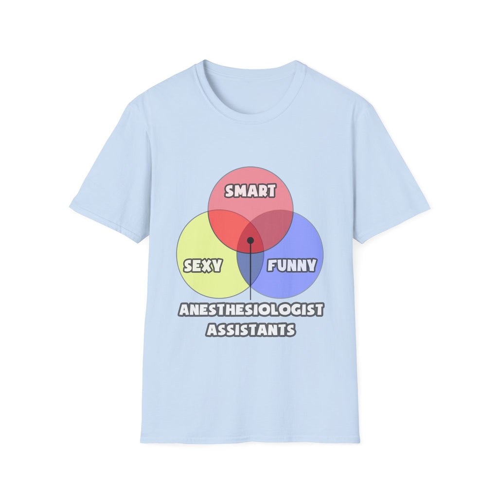 Venn Diagram .. Anesthesiologist Assistants - Unisex Softstyle T-Shirt