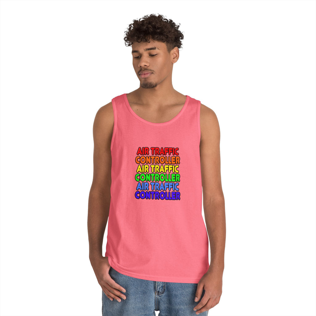 Rainbow Air Traffic Controller - Unisex Heavy Cotton Tank Top