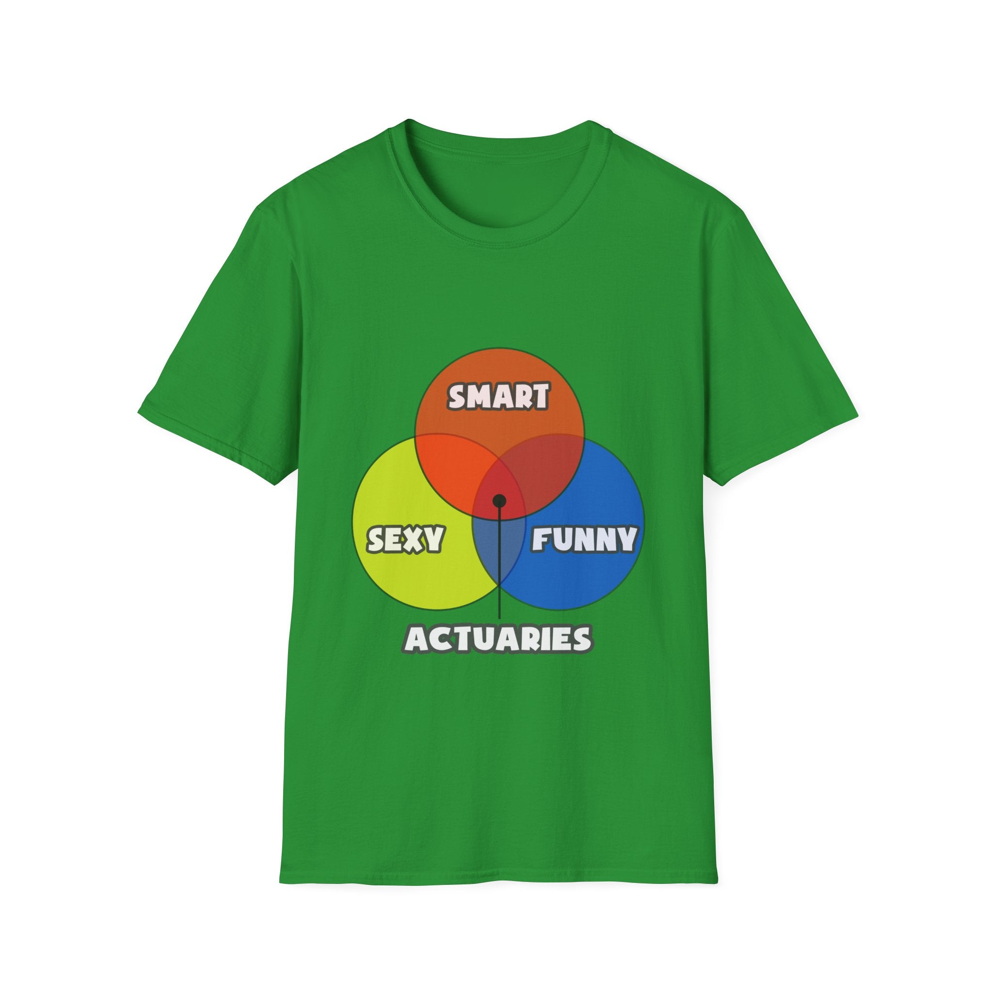 Venn Diagram .. Actuaries - Unisex Softstyle T-Shirt