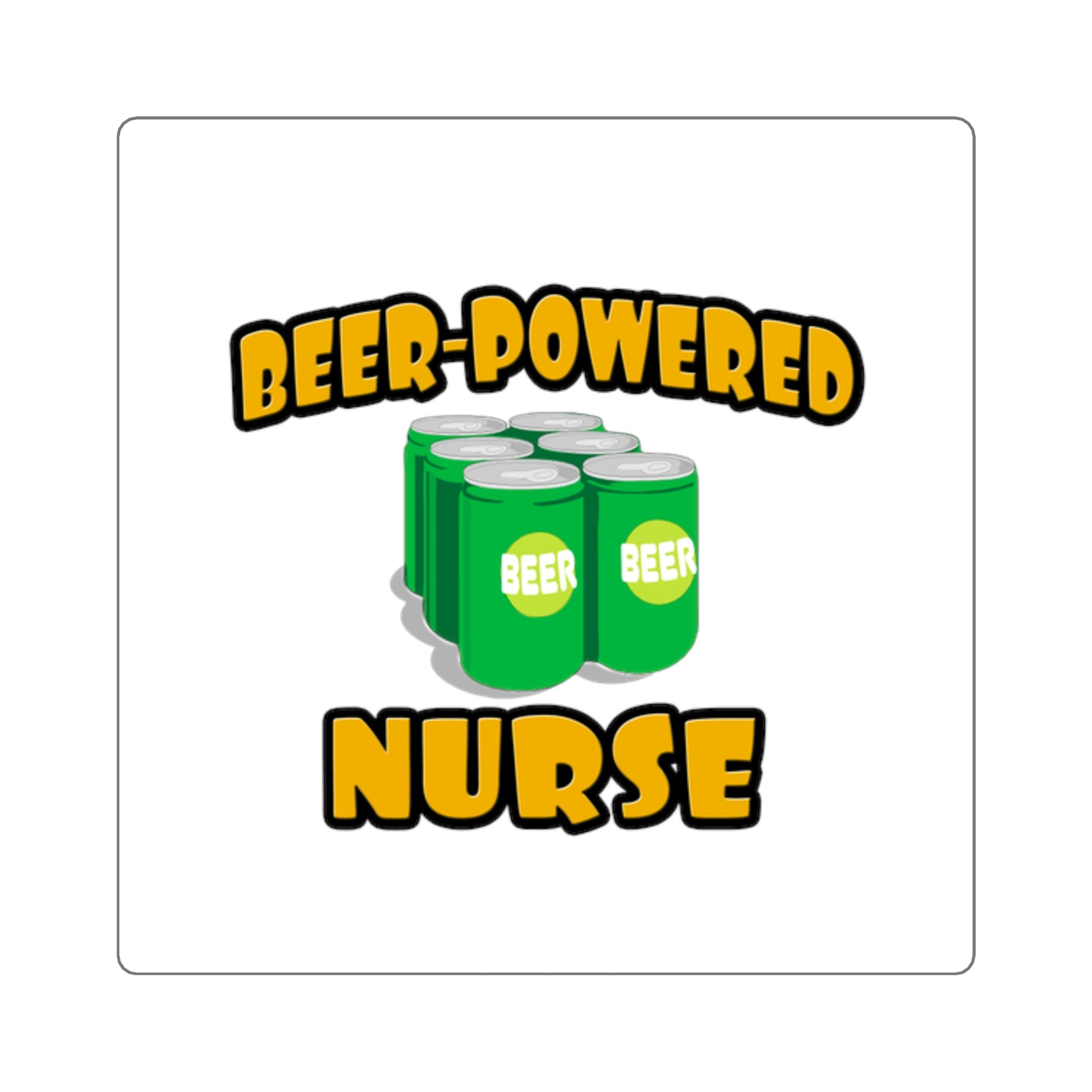 Beer Powered Nurse - Square Stickers