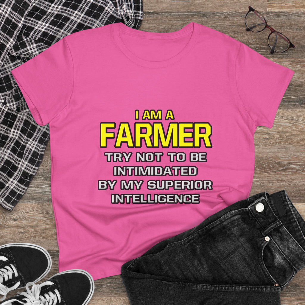 Farmer...Superior Intelligence - Women's Midweight Cotton Tee