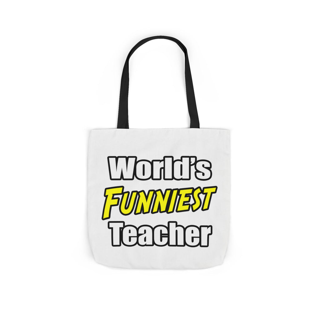 World's Funniest Teacher - Canvas Tote Bag, 5-Color Straps