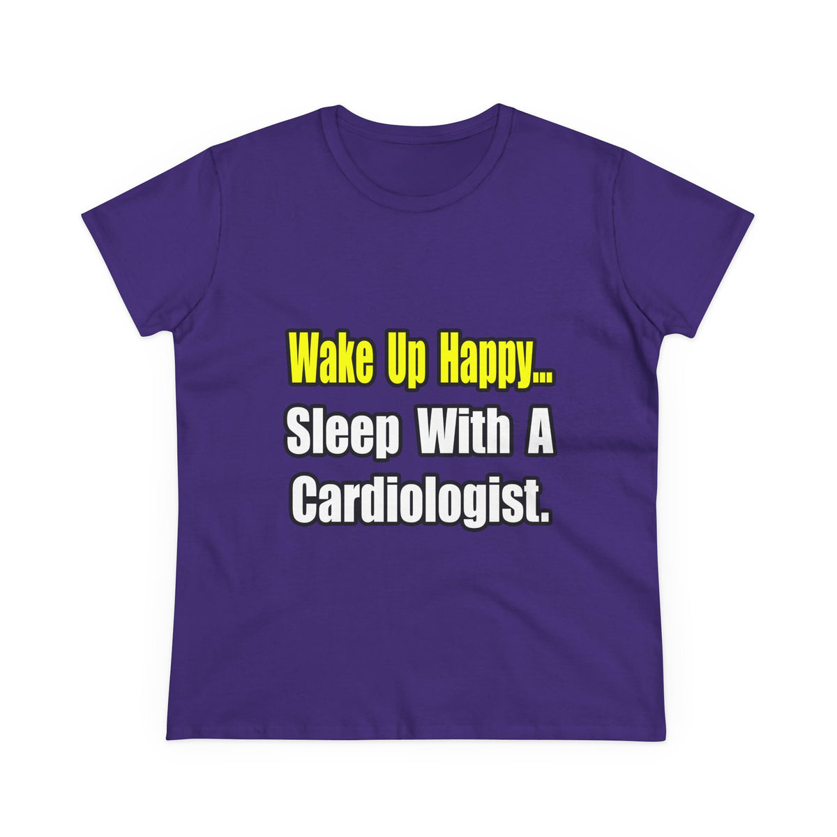 Sleep With a Cardiologist - Women's Midweight Cotton Tee