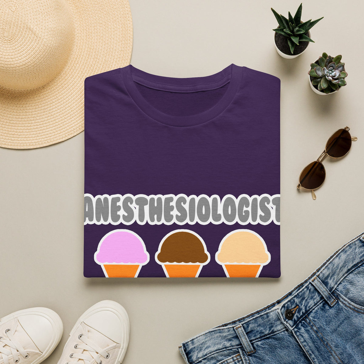 Anesthesiologist ... Will Work For Ice Cream - Unisex Softstyle T-Shirt