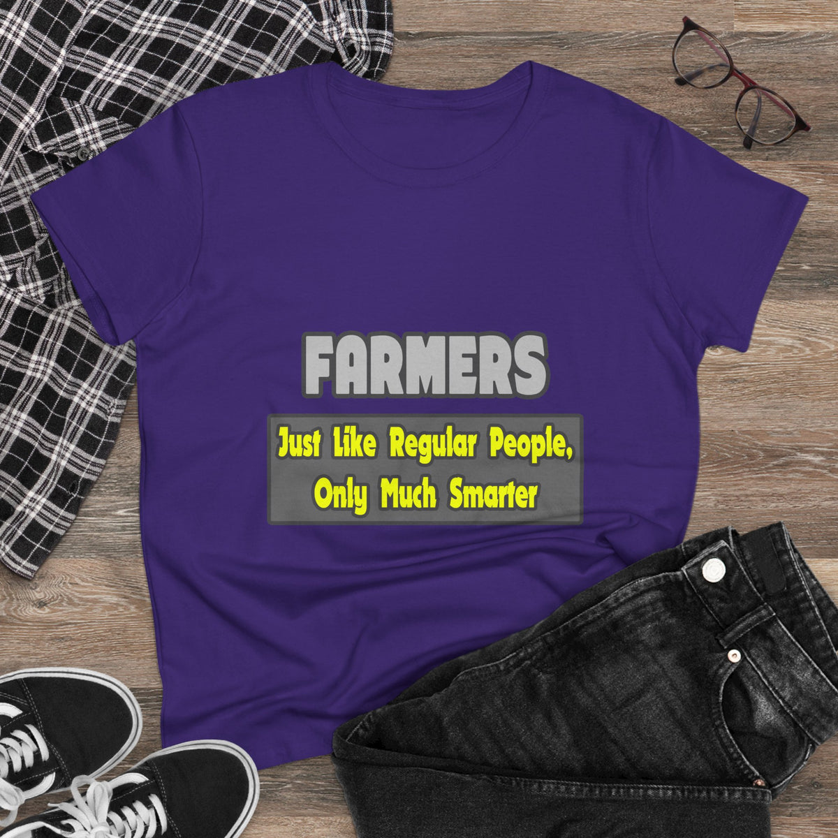 Farmers...Smarter - Women's Midweight Cotton Tee