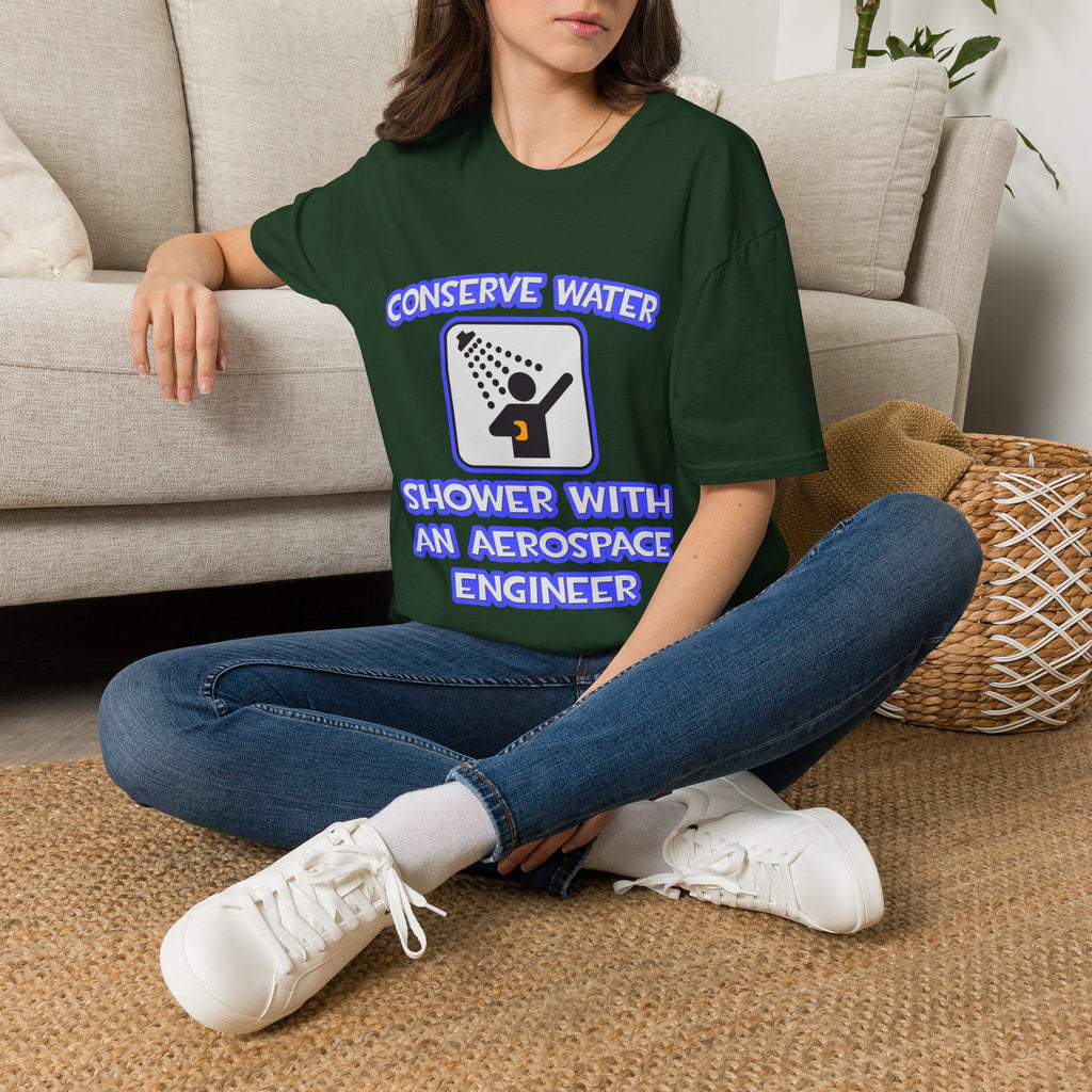 Conserve Water .. Shower With Aerospace Engineer - Unisex Softstyle T-Shirt