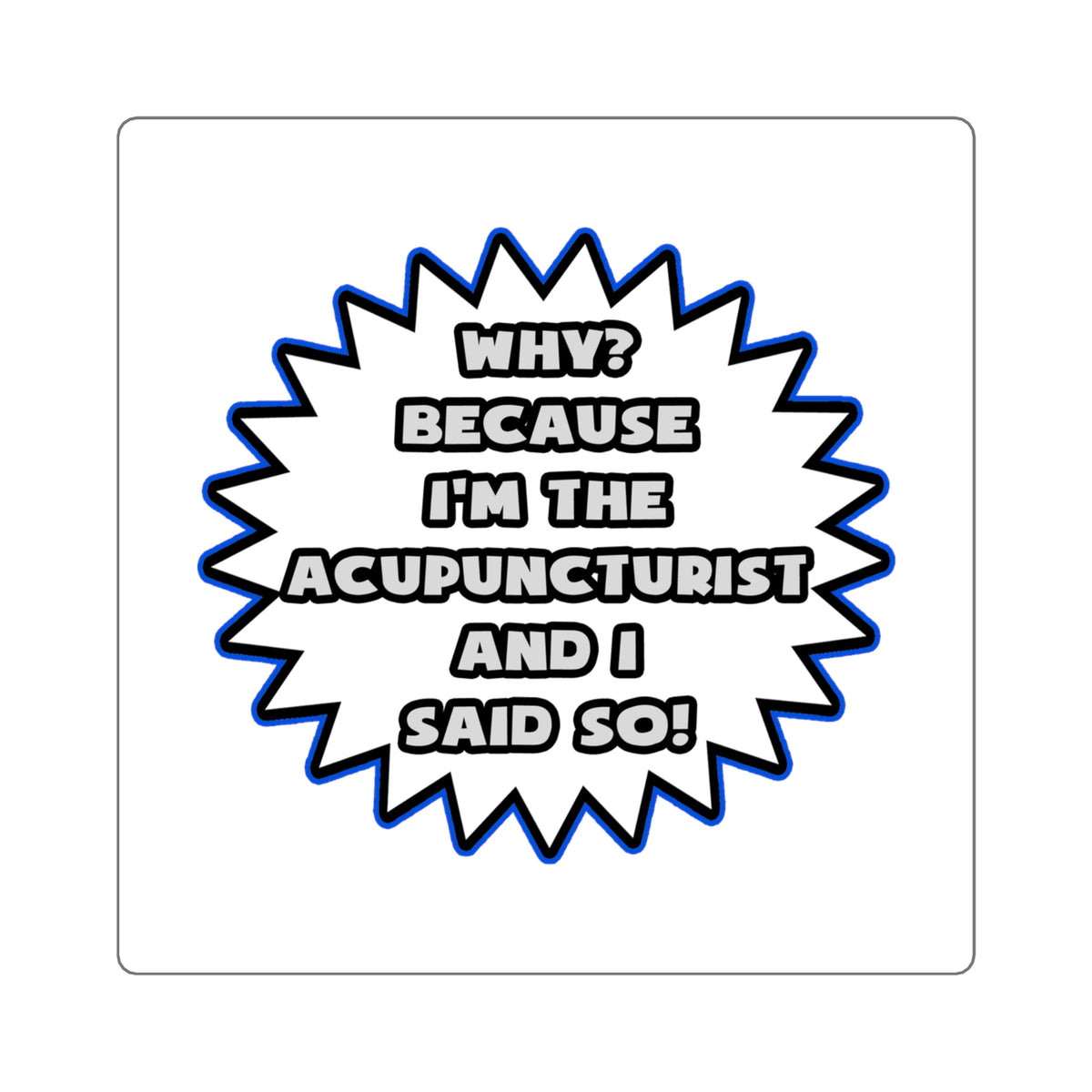 Acupuncturist .. Because I Said So - Square Stickers