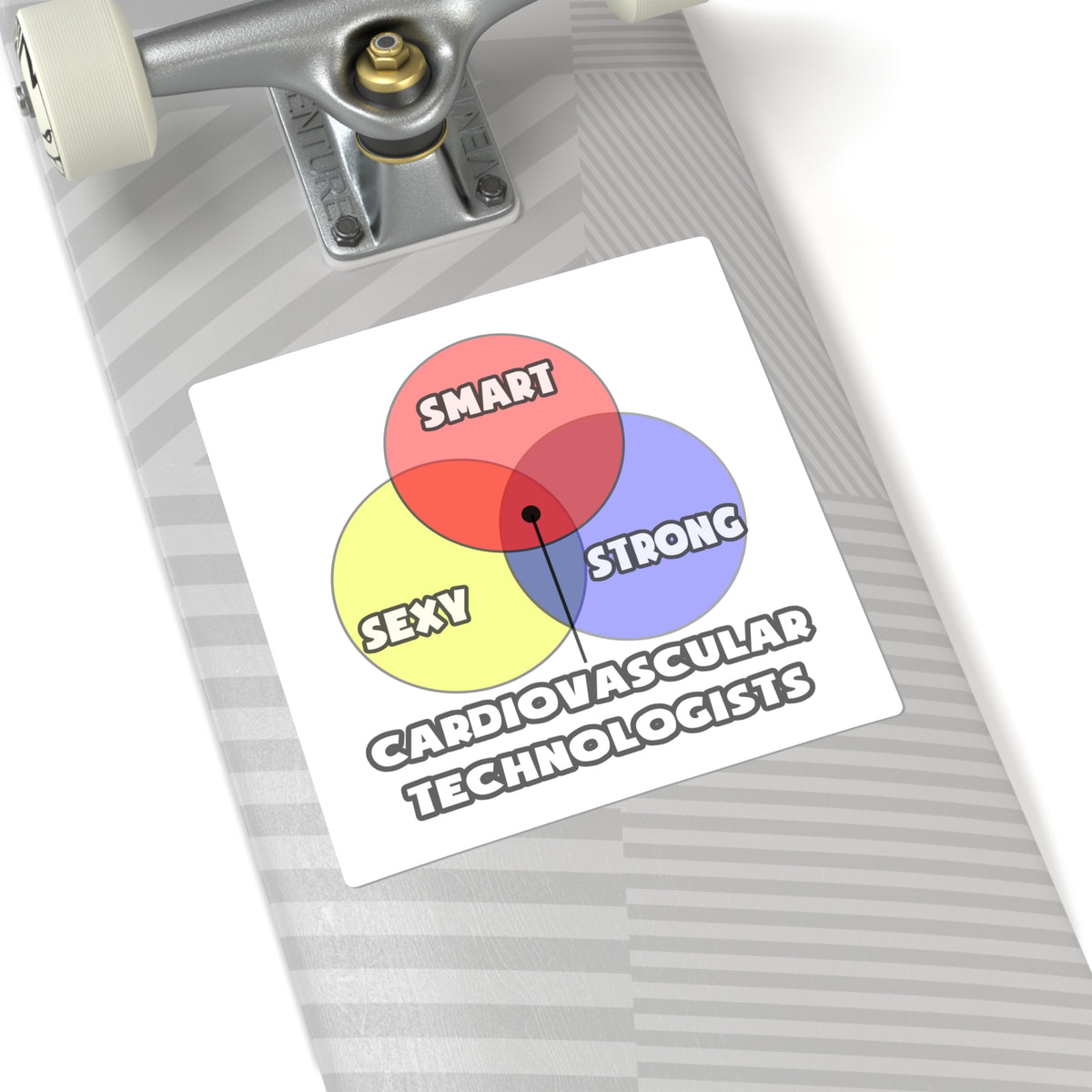 Venn Diagram .. Cardiovascular Technologists - Square Stickers