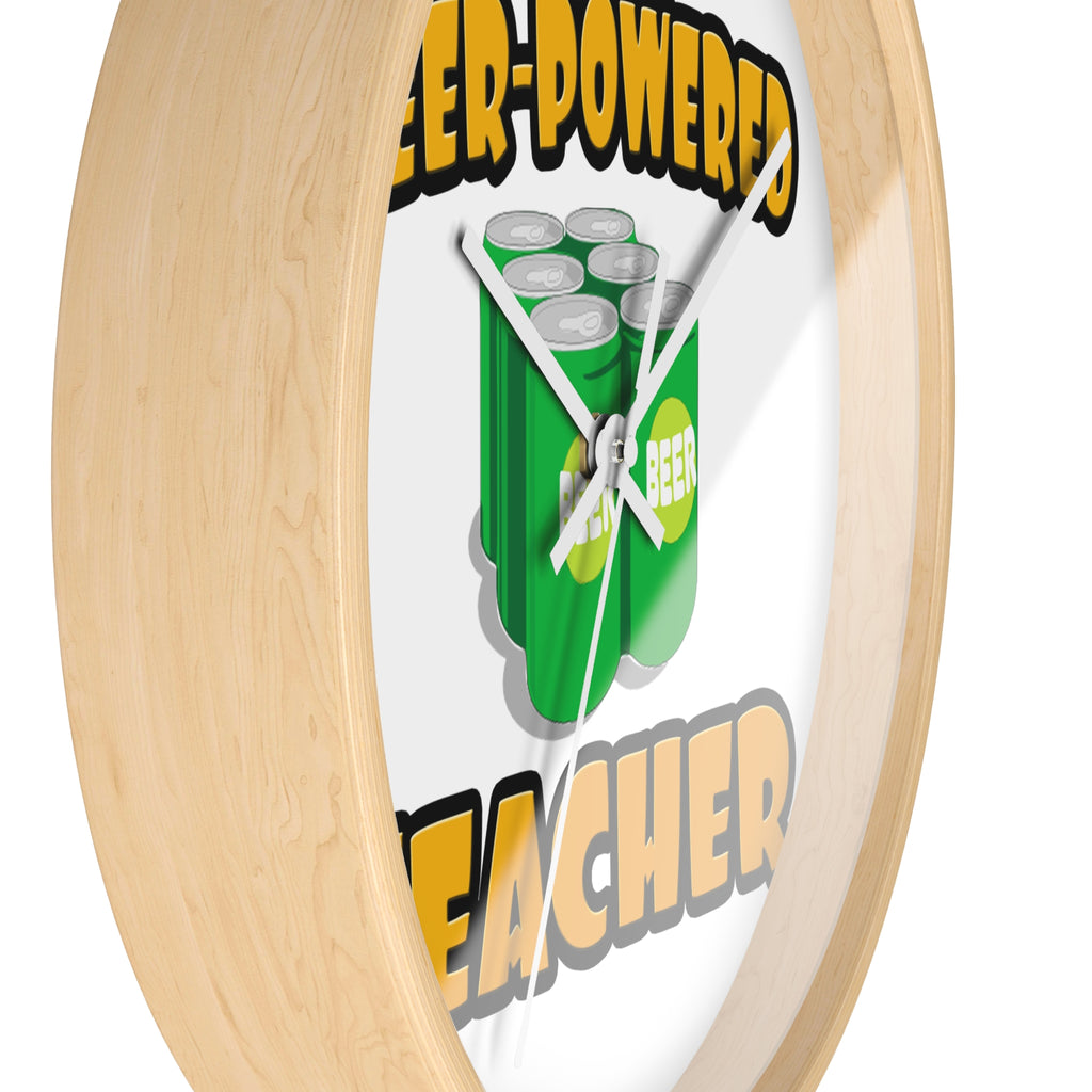 Beer Powered Teacher - Wall Clock