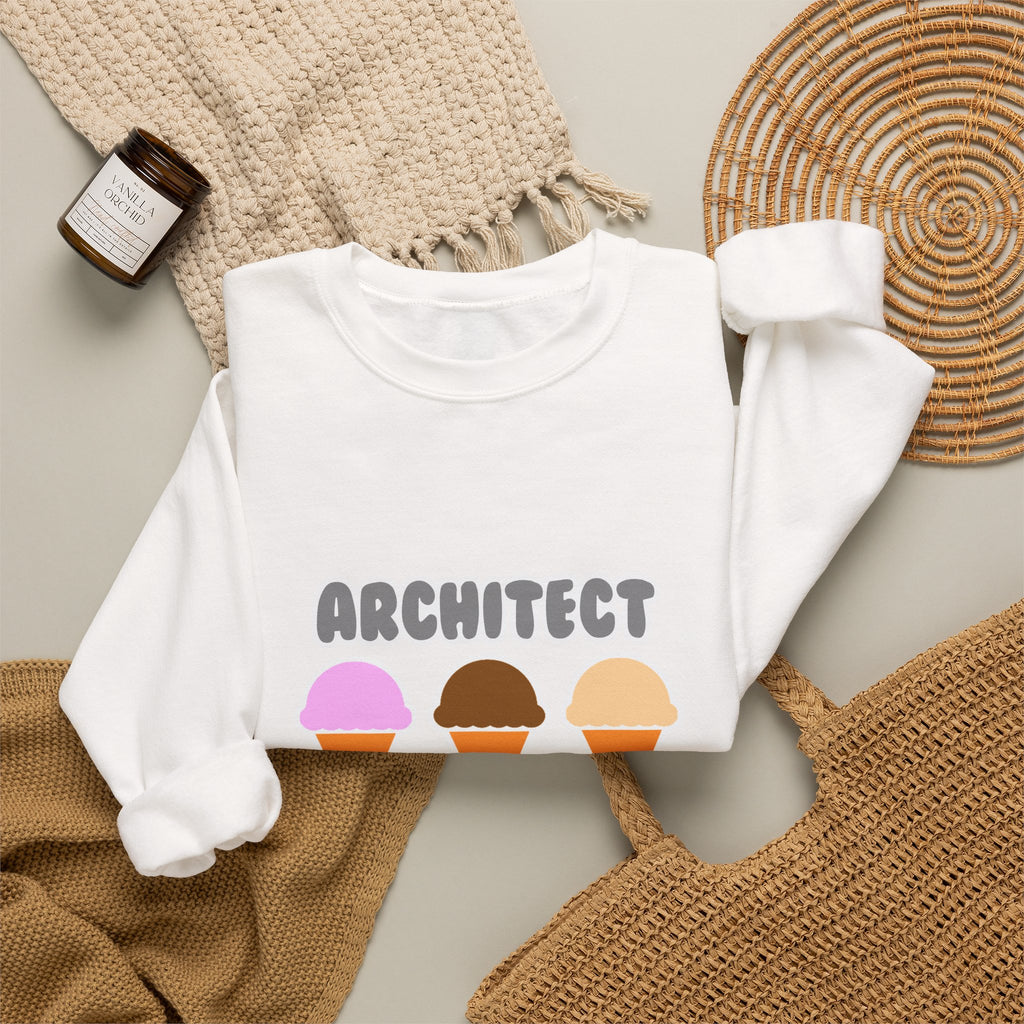 Architect ... Will Work For Ice Cream - Unisex Heavy Blend™ Crewneck Sweatshirt