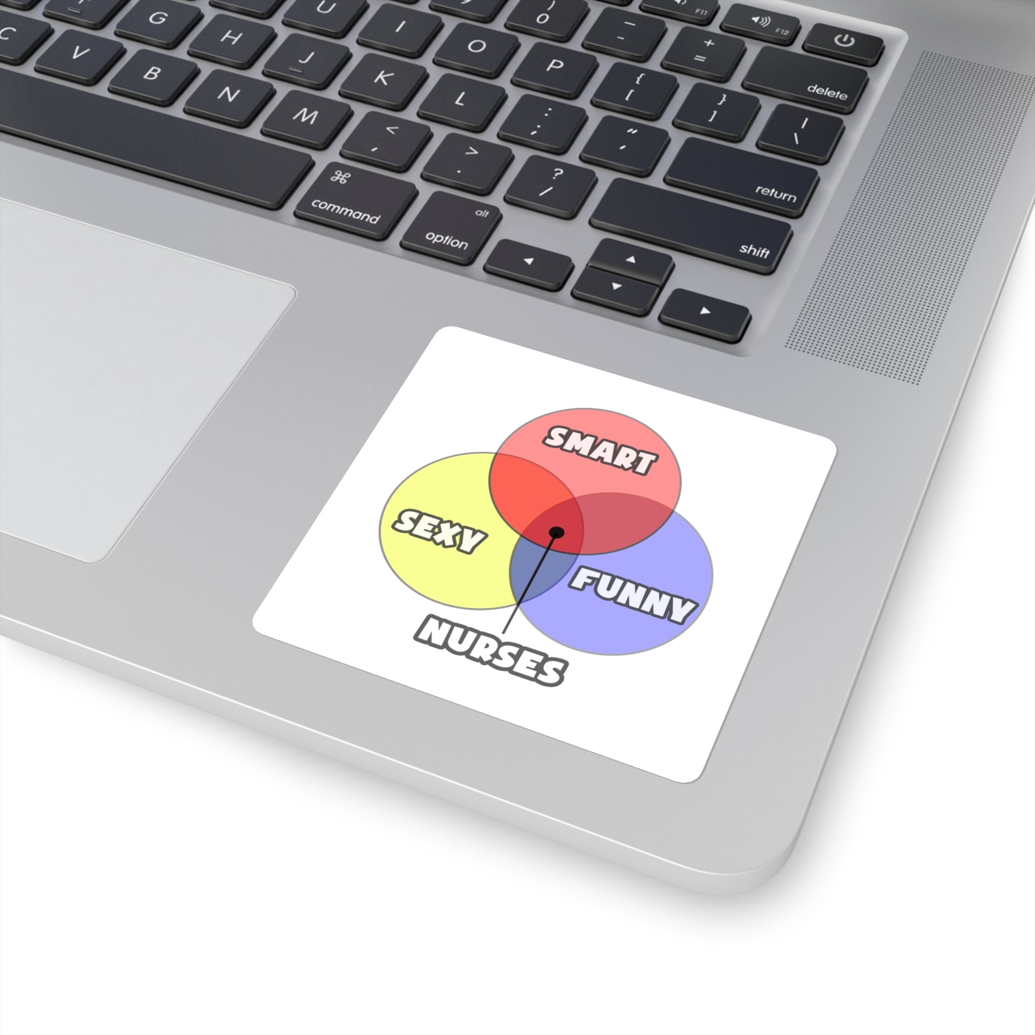 Venn Diagram .. Nurses - Square Stickers
