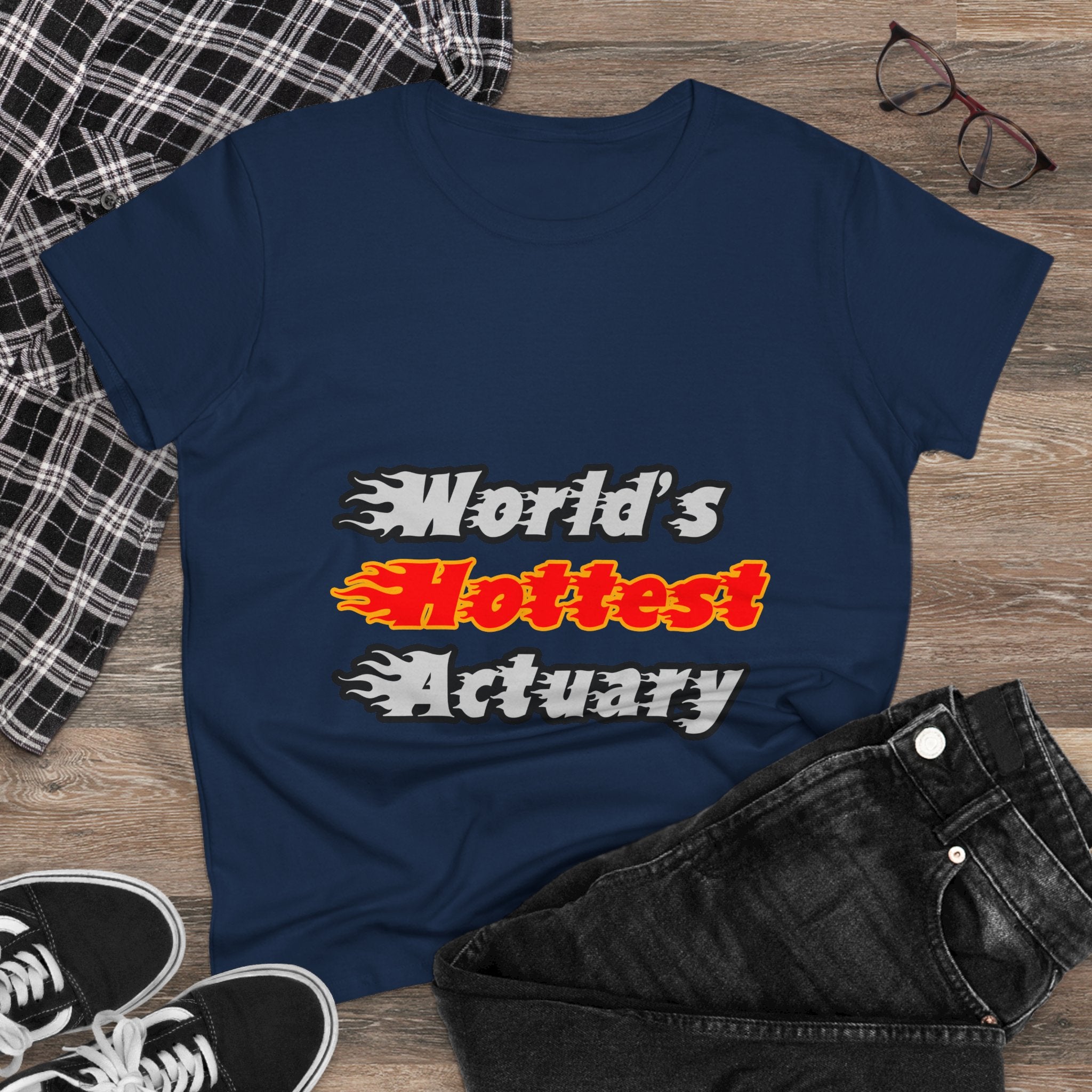 World's Hottest Actuary - Women's Midweight Cotton Tee