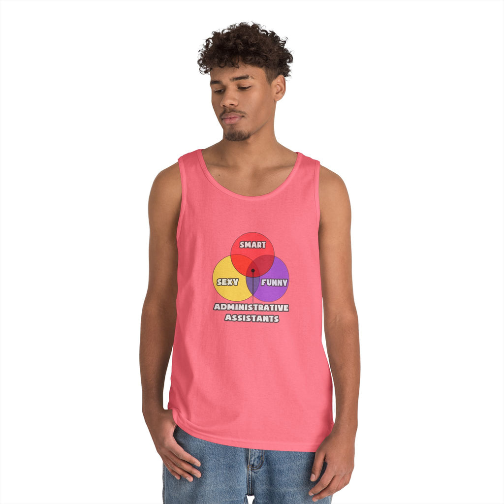 Venn Diagram .. Administrative Assistants - Unisex Heavy Cotton Tank Top