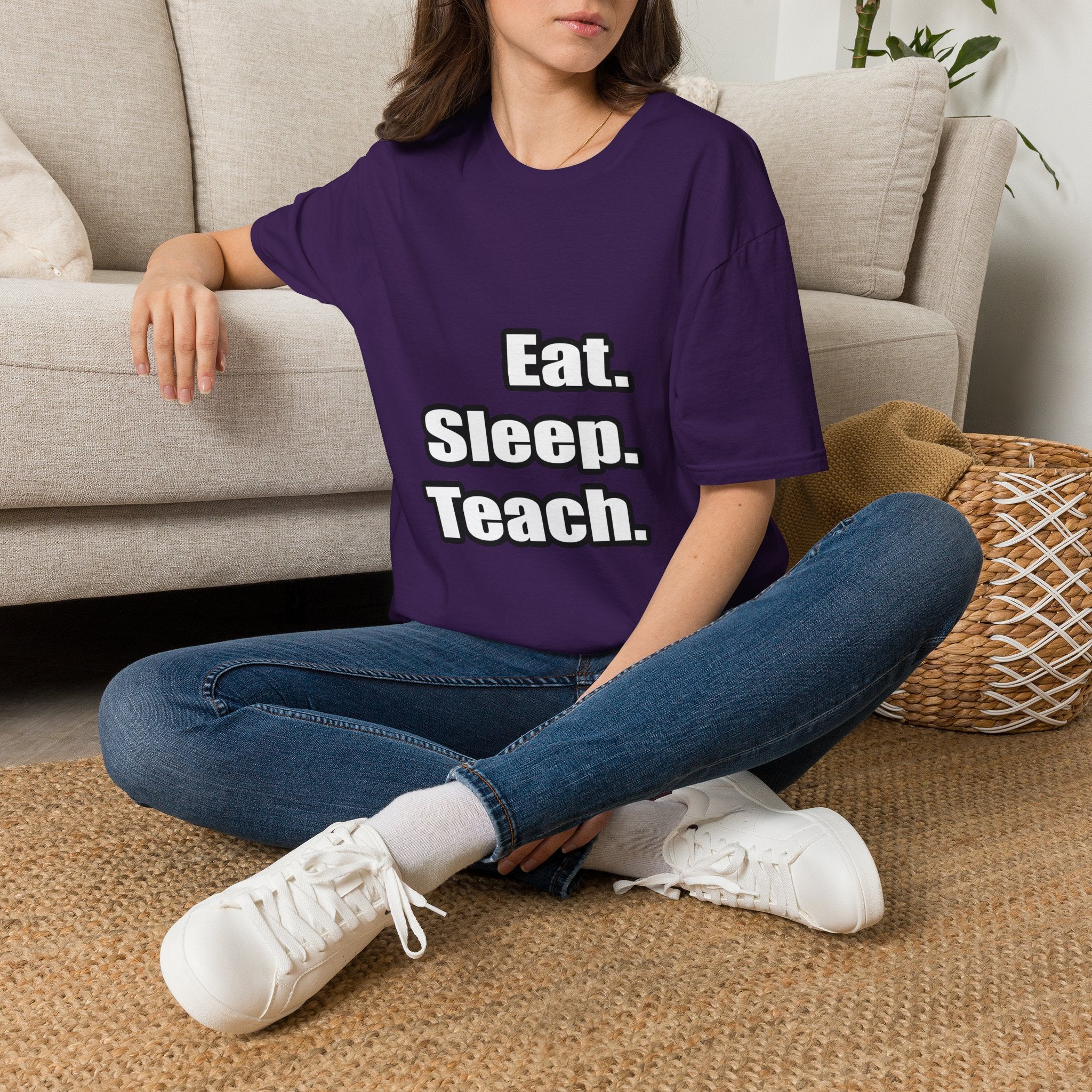 eat sleep teach - Unisex Softstyle T-Shirt