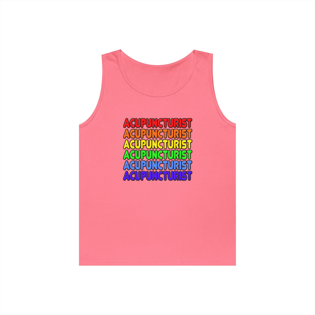 Rainbow Acupuncturist - Unisex Heavy Cotton Tank Top