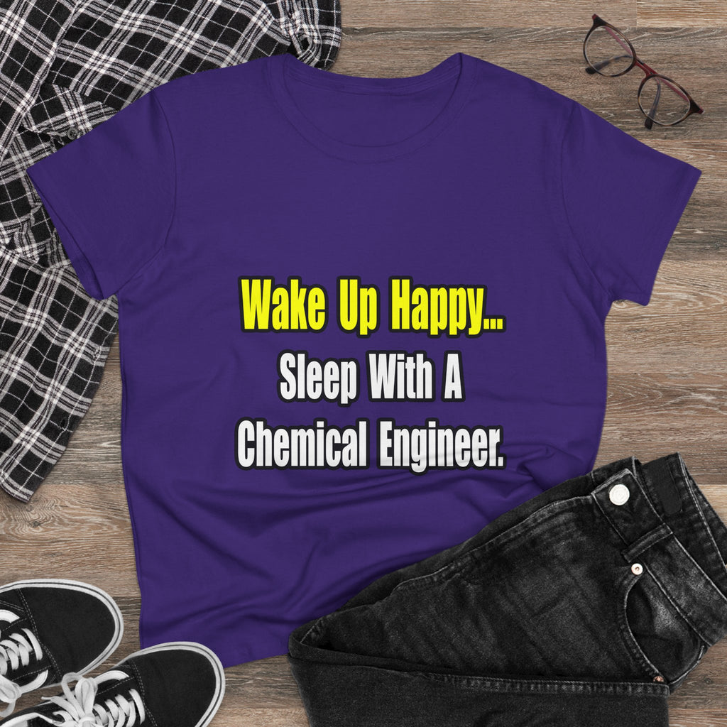 Sleep With a Chemical Engineer - Women's Midweight Cotton Tee
