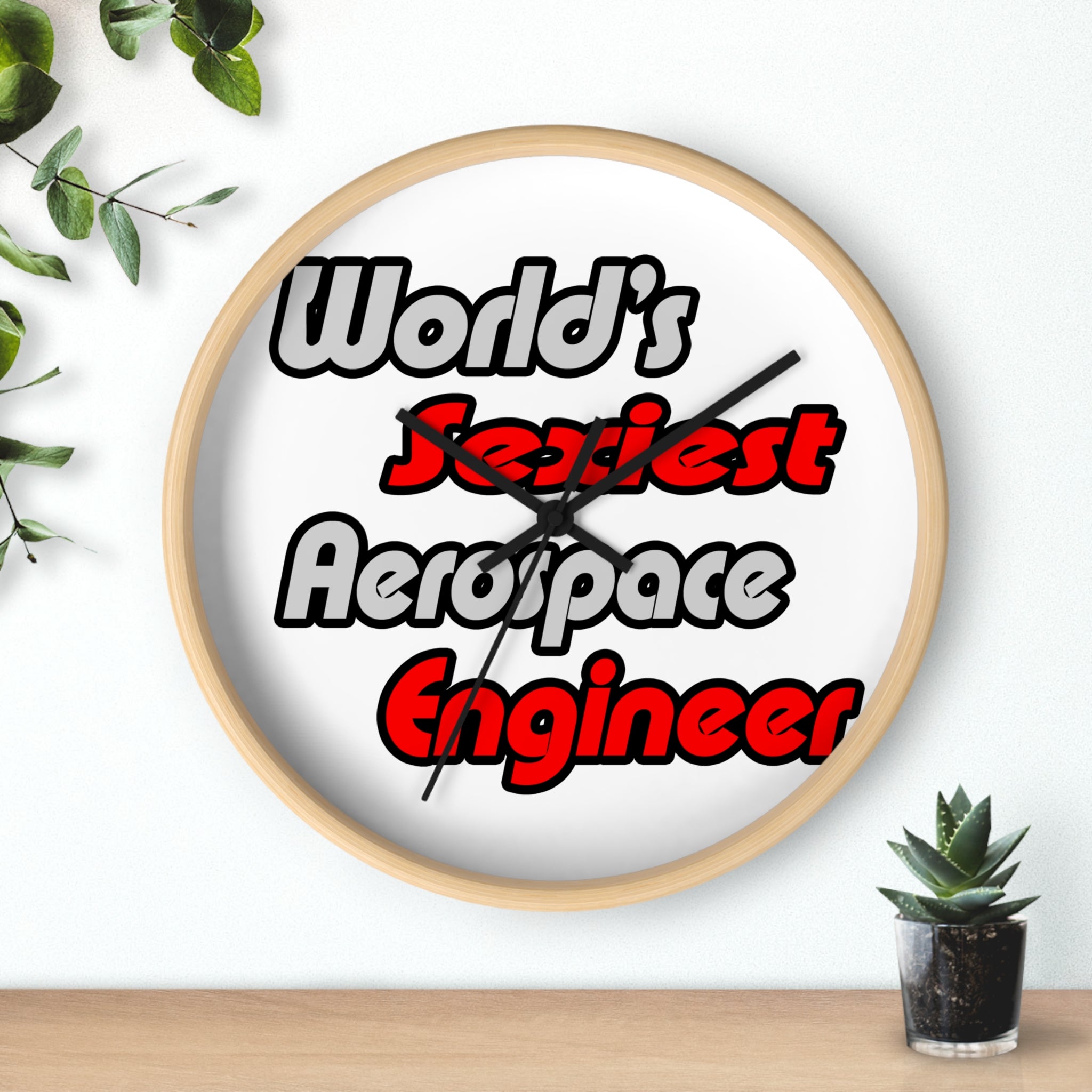 World's Sexiest Aerospace Engineer - Wall Clock