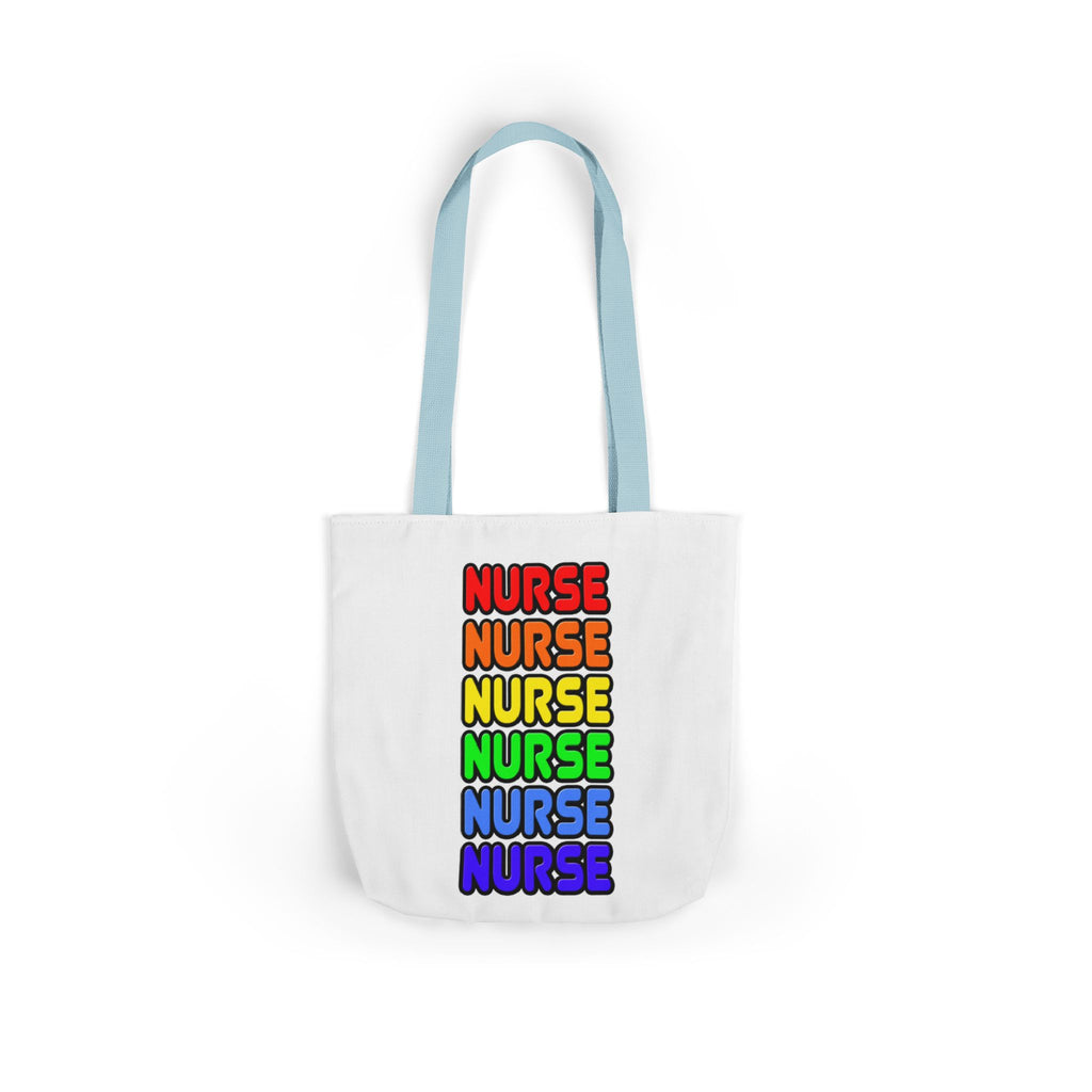 Rainbow Nurse - Canvas Tote Bag, 5-Color Straps