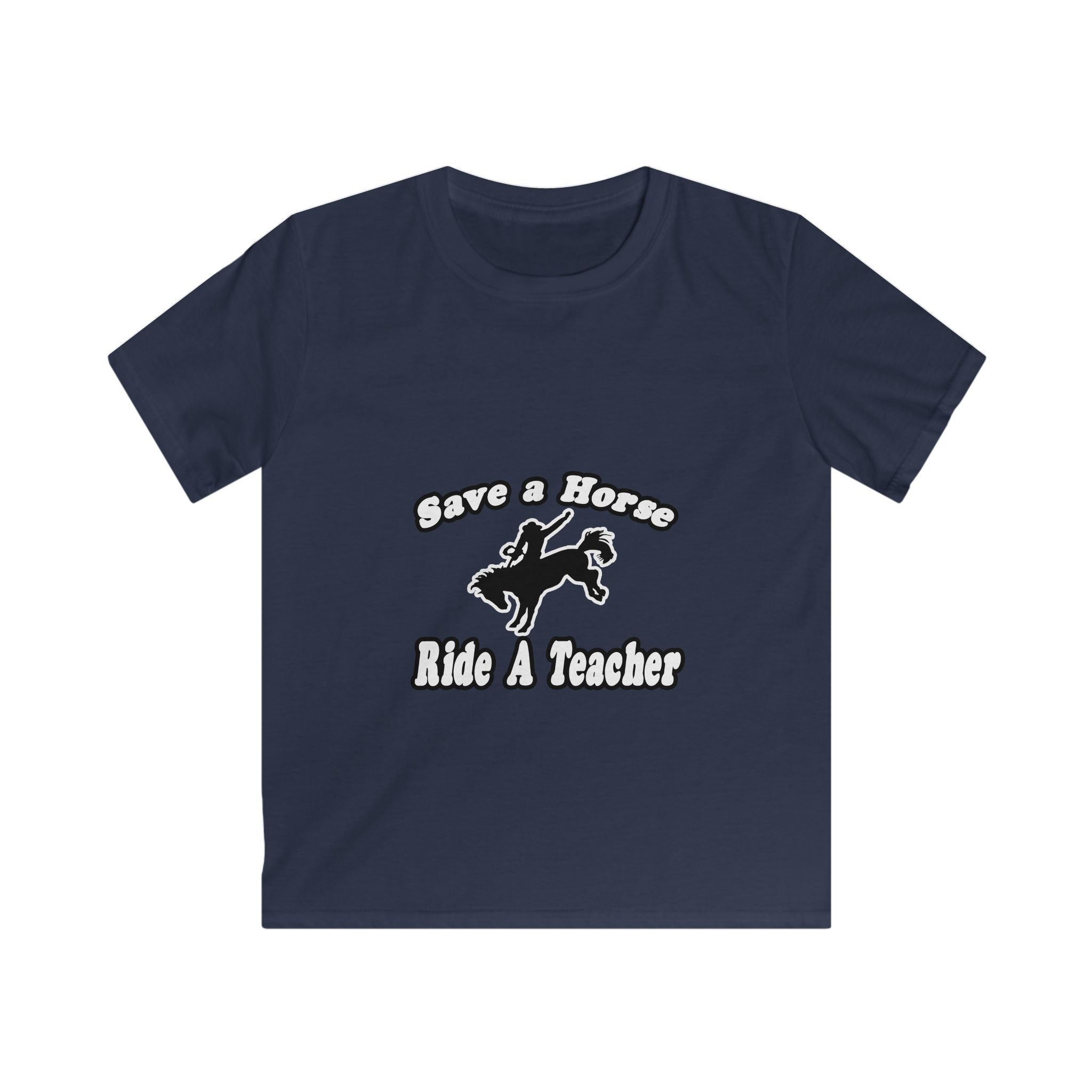 save horse ride teacher - Kids Softstyle Tee