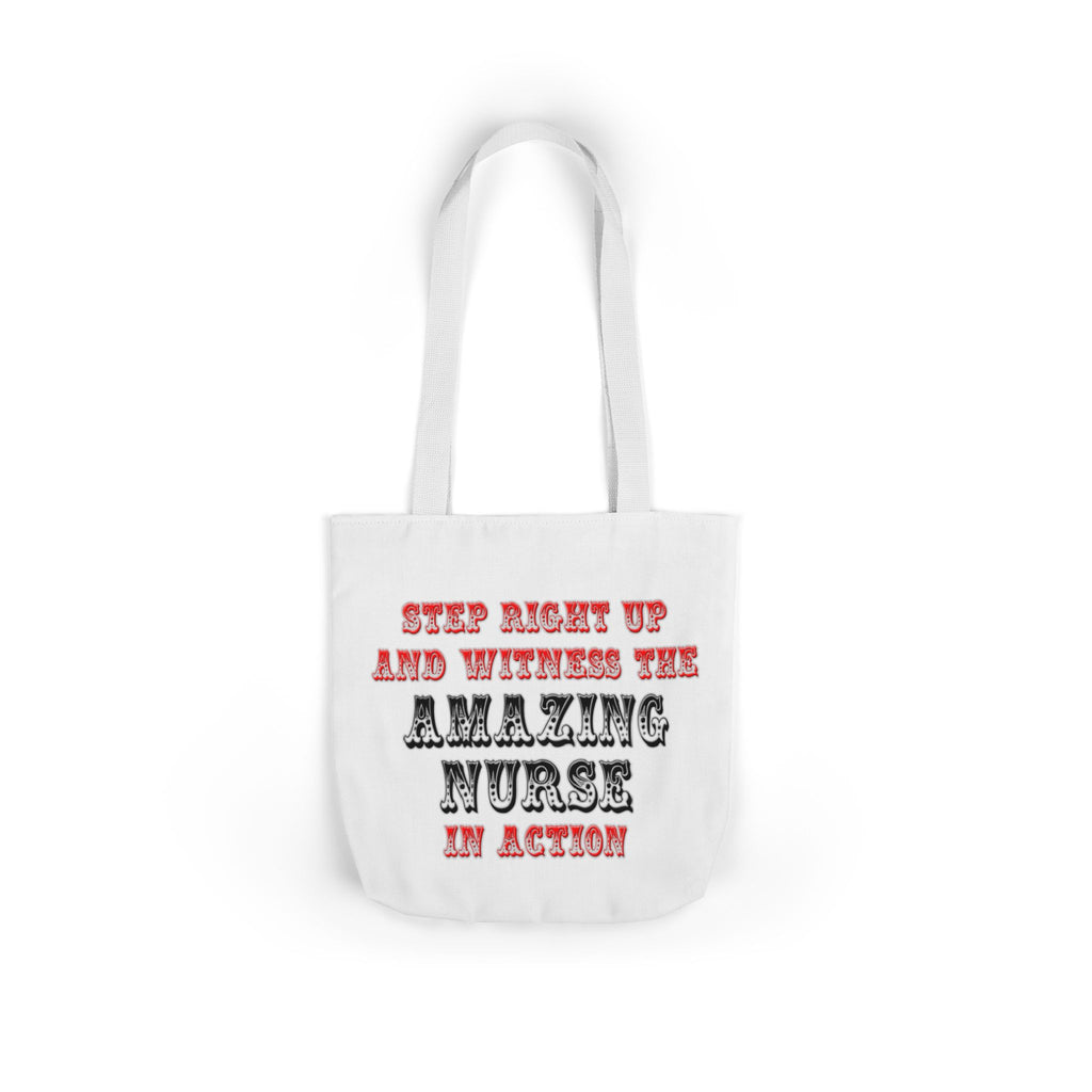 Amazing Nurse In Action - Canvas Tote Bag, 5-Color Straps