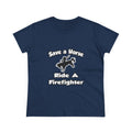 Save a Horse .. Ride a Firefighter - Women's Midweight Cotton Tee