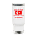 Audiologist ... Will Work For Cocktails - Stainless Steel Travel Mug with Handle, 14oz