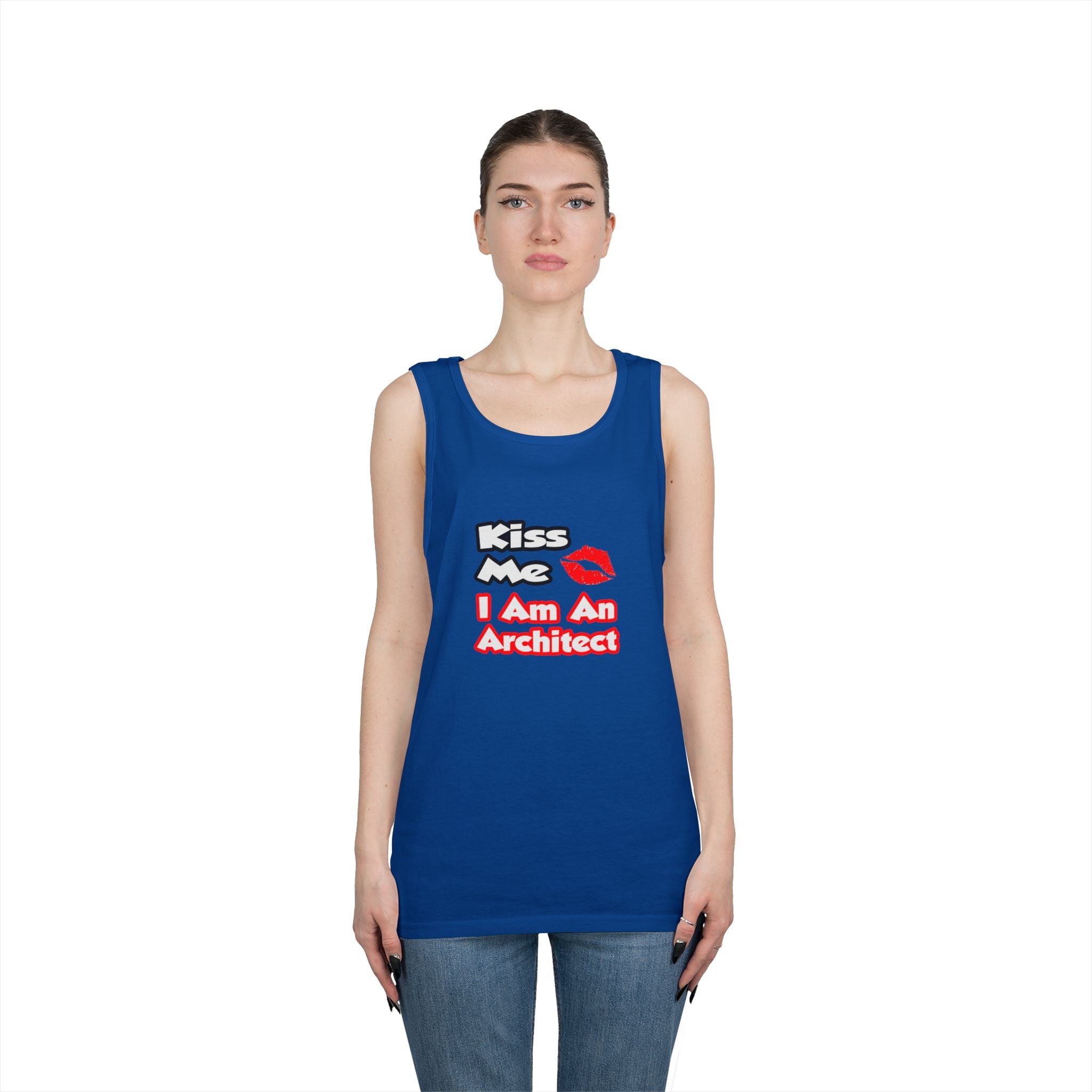Kiss Me...I Am An Architect - Unisex Heavy Cotton Tank Top