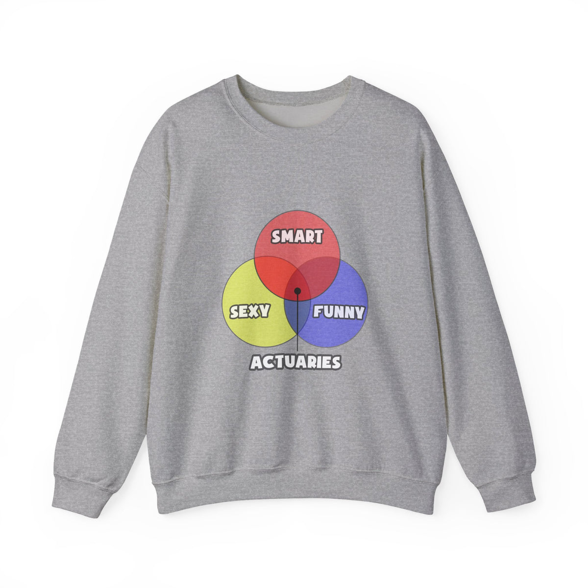 Venn Diagram .. Actuaries - Unisex Heavy Blend™ Crewneck Sweatshirt