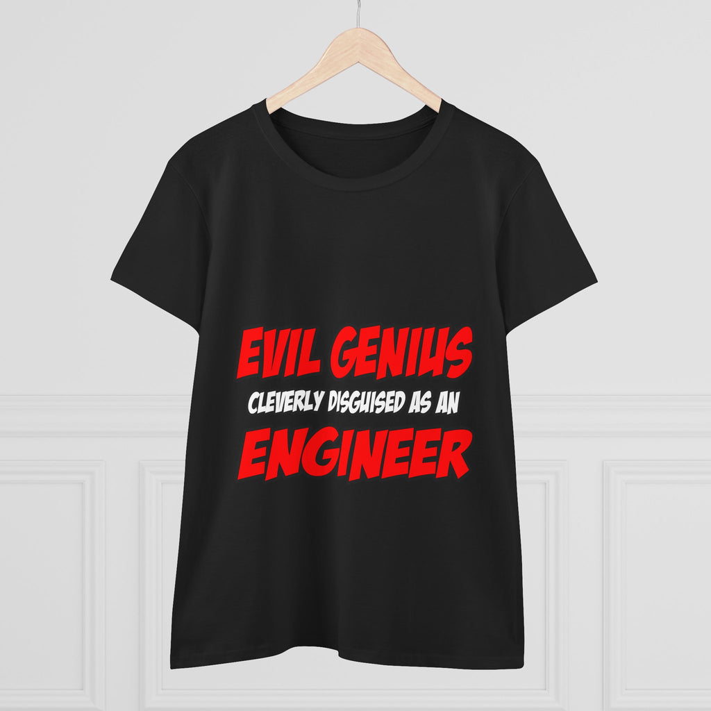 Evil Genius...Engineer - Women's Midweight Cotton Tee