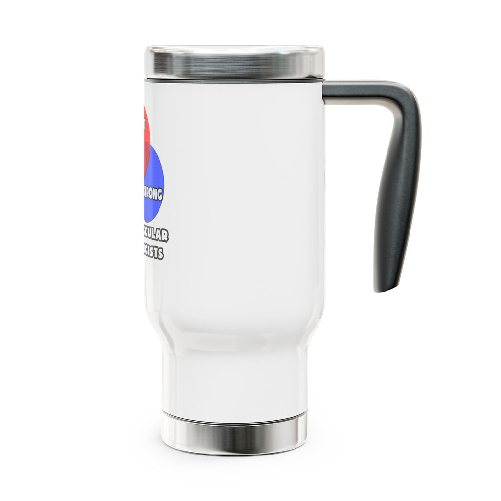 Venn Diagram .. Cardiovascular Technologists - Stainless Steel Travel Mug with Handle, 14oz