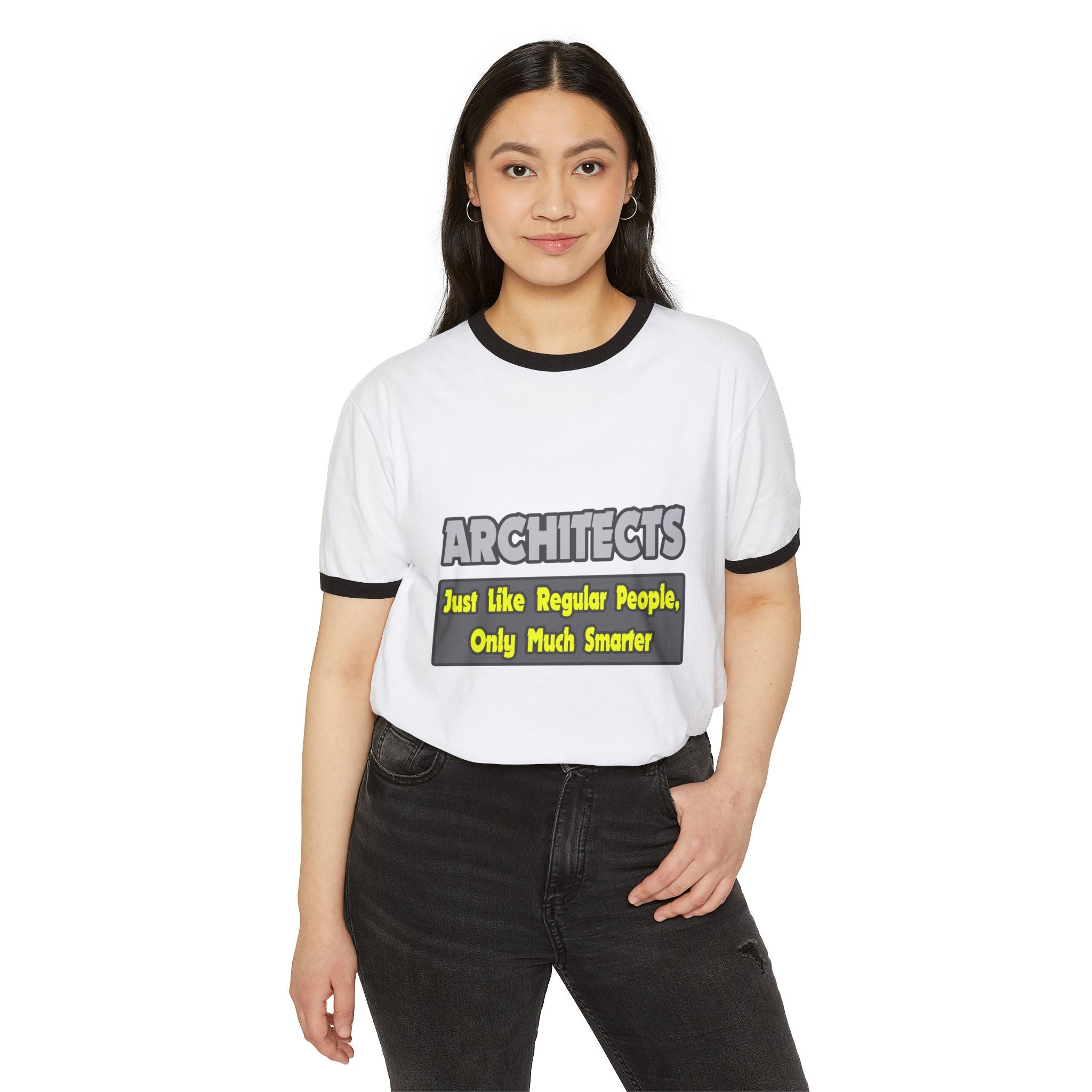 Architects...Smarter - Unisex Cotton Ringer T-Shirt