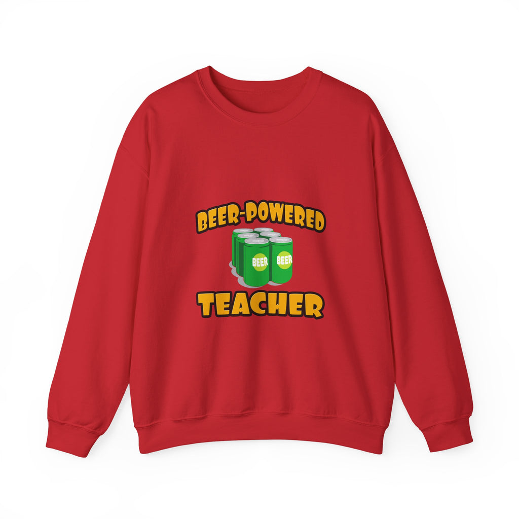 Beer Powered Teacher - Unisex Heavy Blend™ Crewneck Sweatshirt