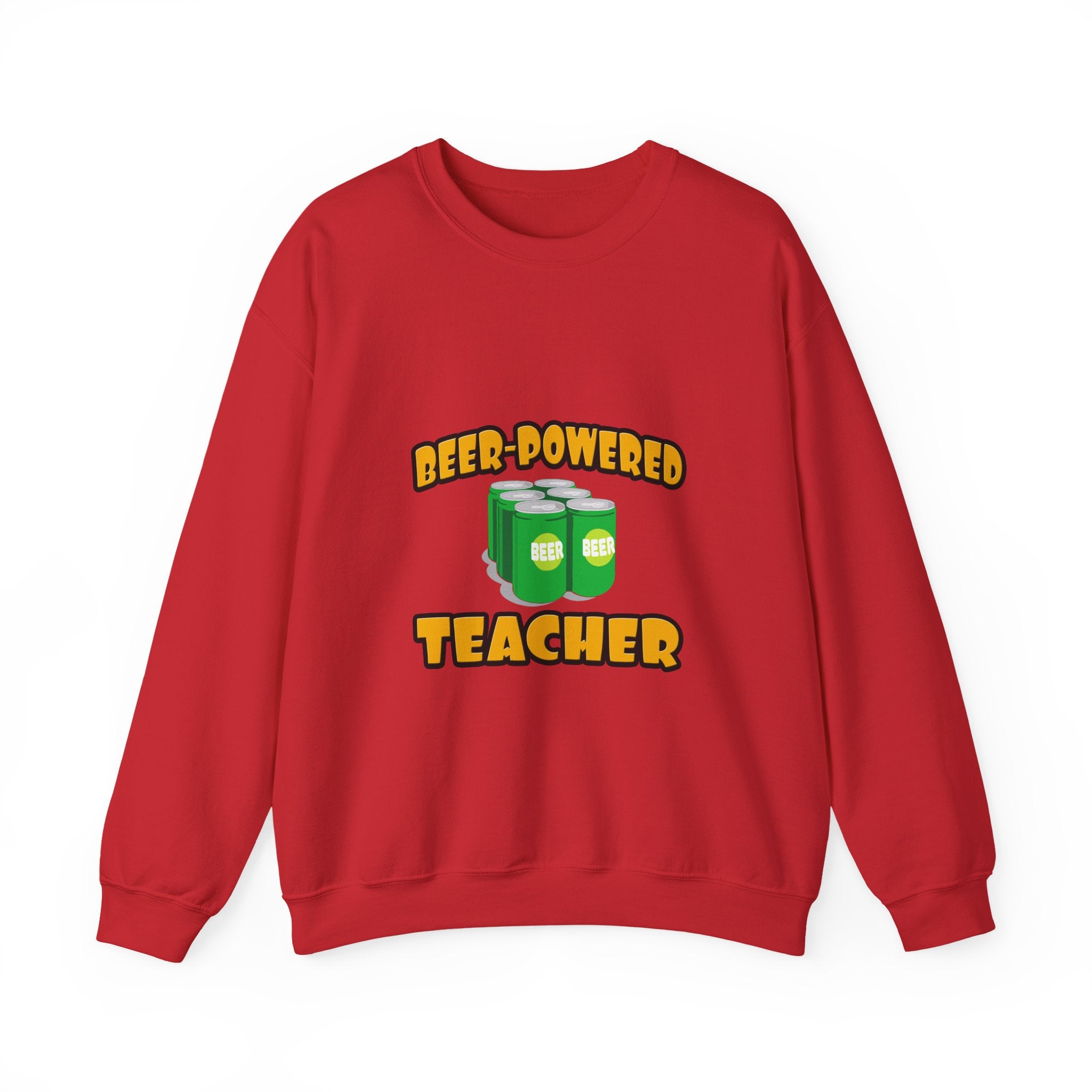 Beer Powered Teacher - Unisex Heavy Blend™ Crewneck Sweatshirt