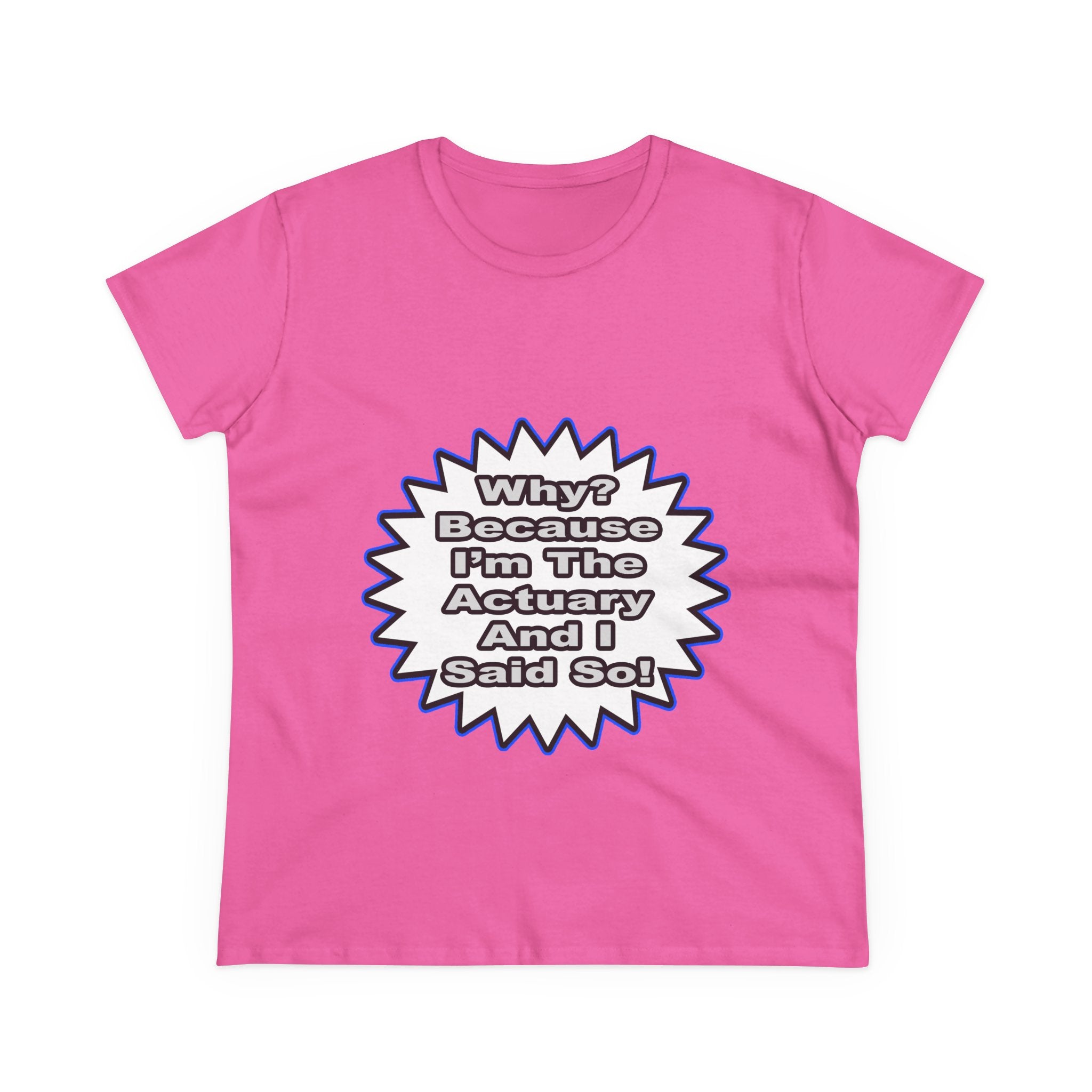 Actuary...Because I Said So - Women's Midweight Cotton Tee