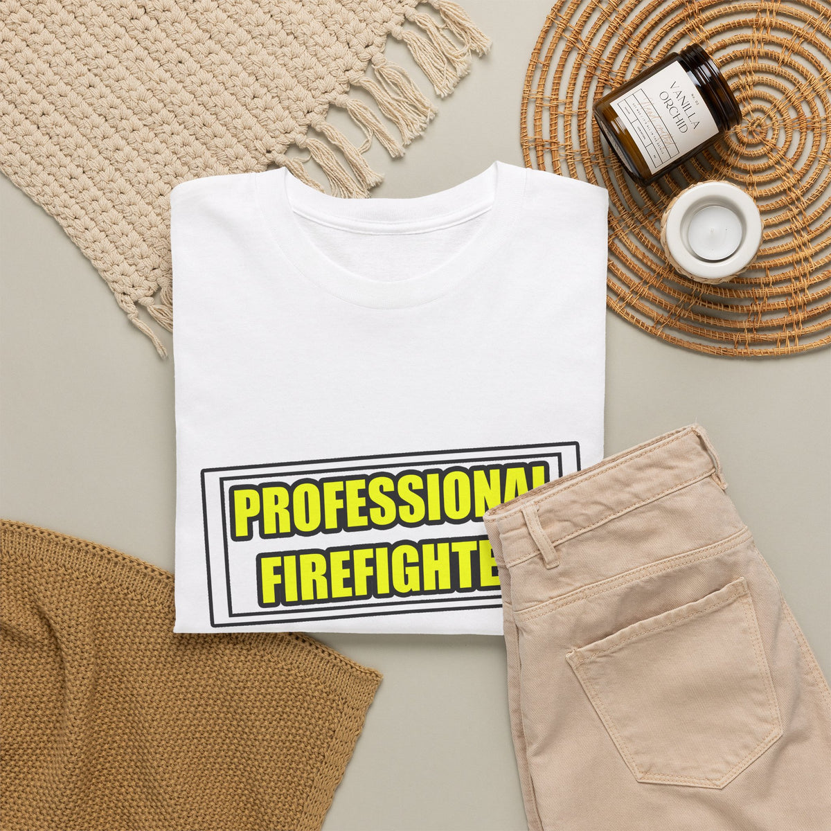 Professional Firefighter...Don't Try At Home - Unisex Heavy Cotton Tee